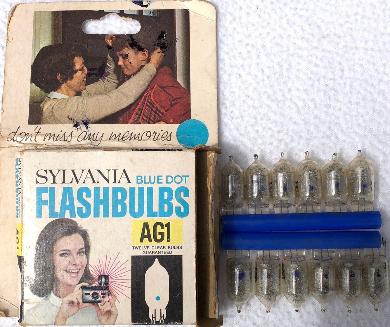26 Sylvania Blue Dot AG-1B Bulbs & 12 Sylvania AG1 Bulbs – New Old Stock