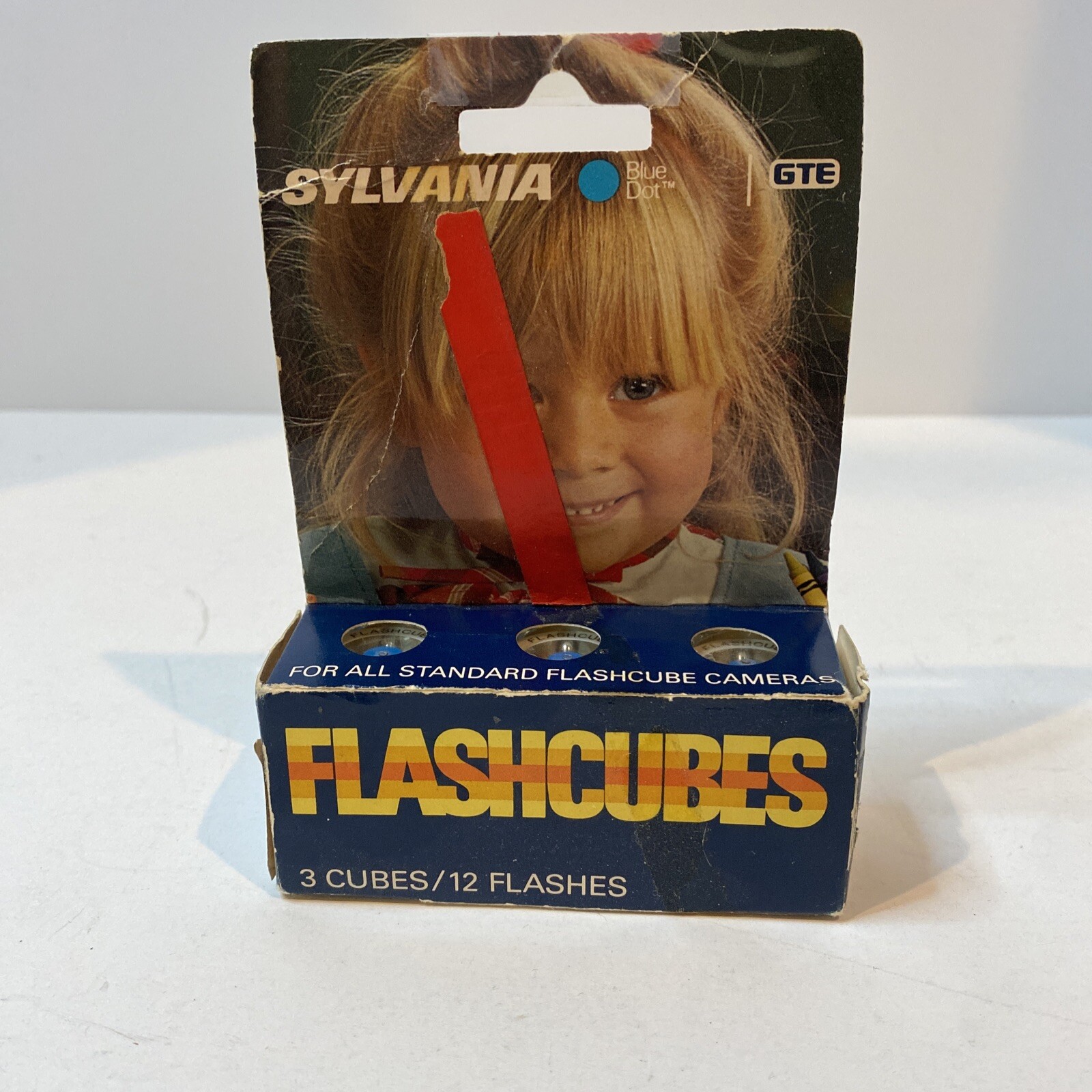 Vintage Sylvania Blue Dot Flash Cubes Pack of 3 Tubes 12 Flashes Sealed