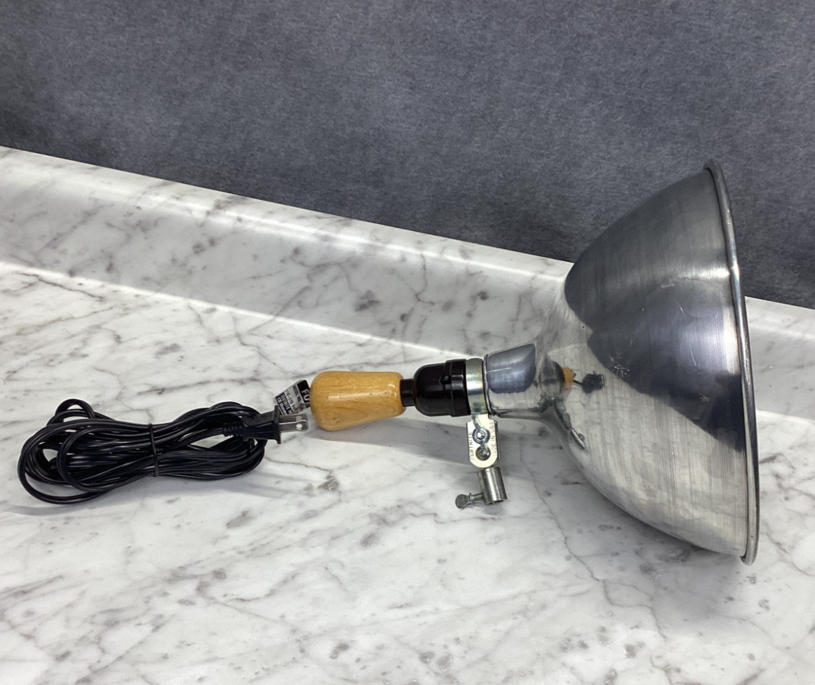Fotolite SCA Clamp Light Testrite USA Wood Handle with Shade