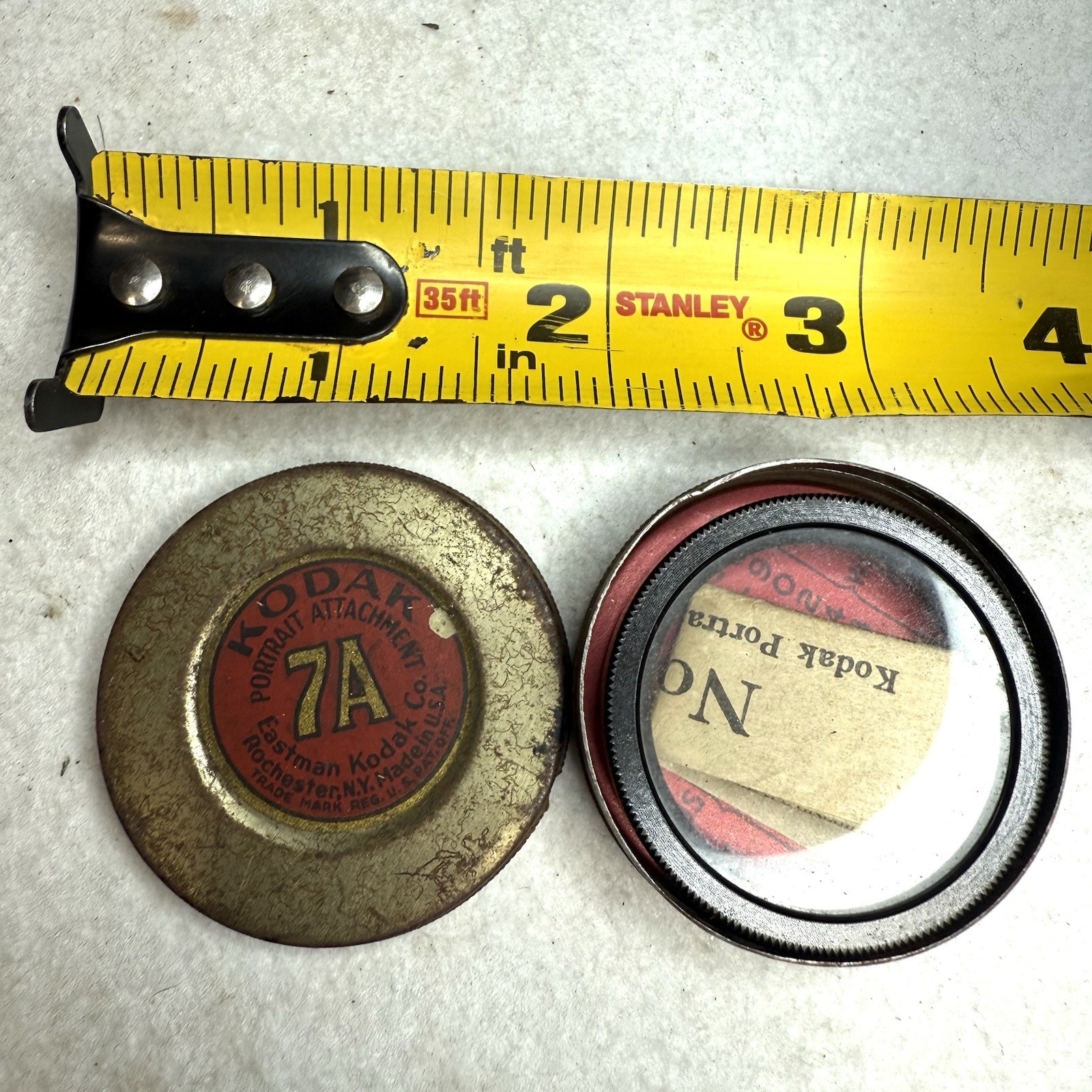 Vintage Kodak Portrait Attachment #7A Eastman Miniature Tin Case Canister