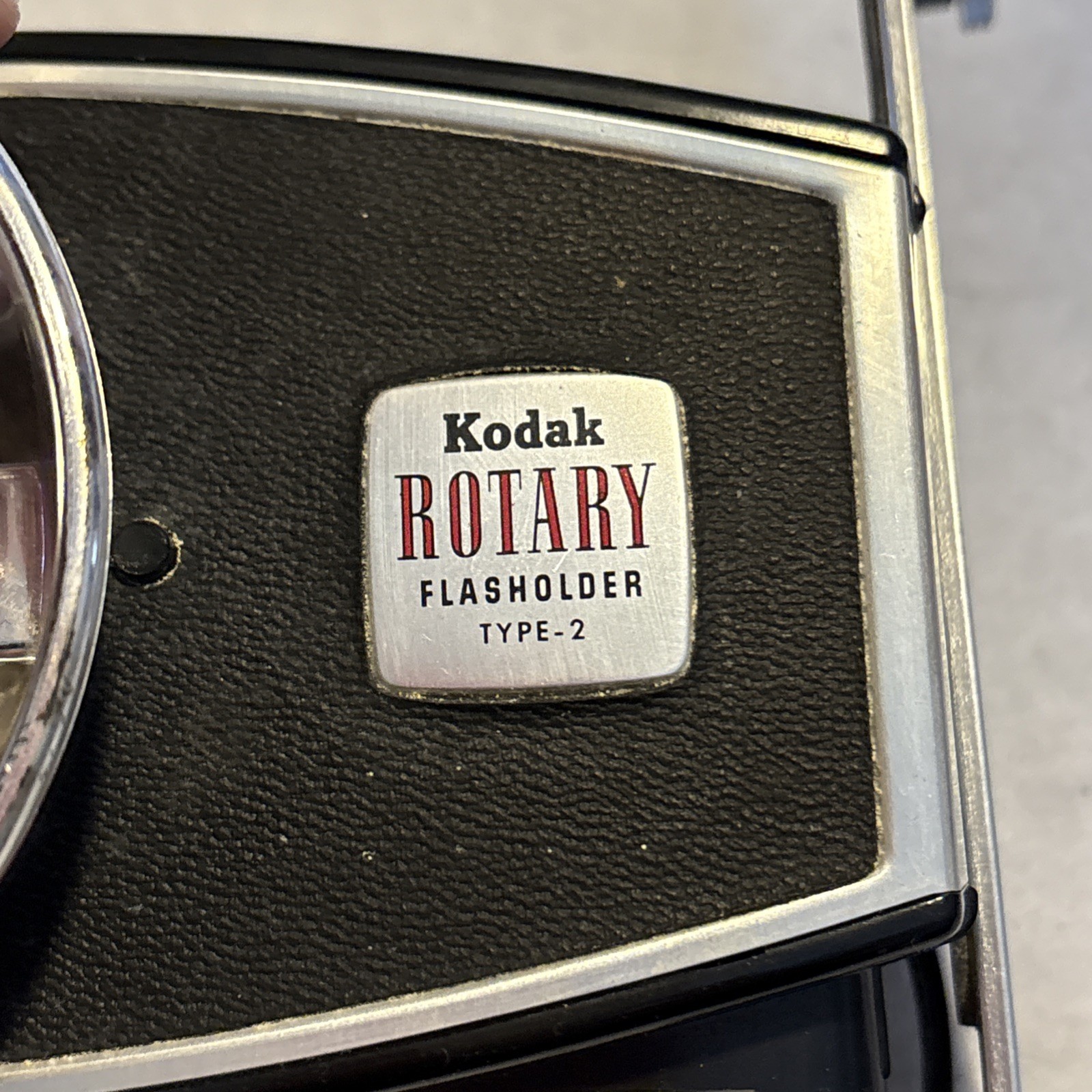 Kodak Rotary Flasholder Type 2, W/shoe-type fitting With Wires And Manual VTG