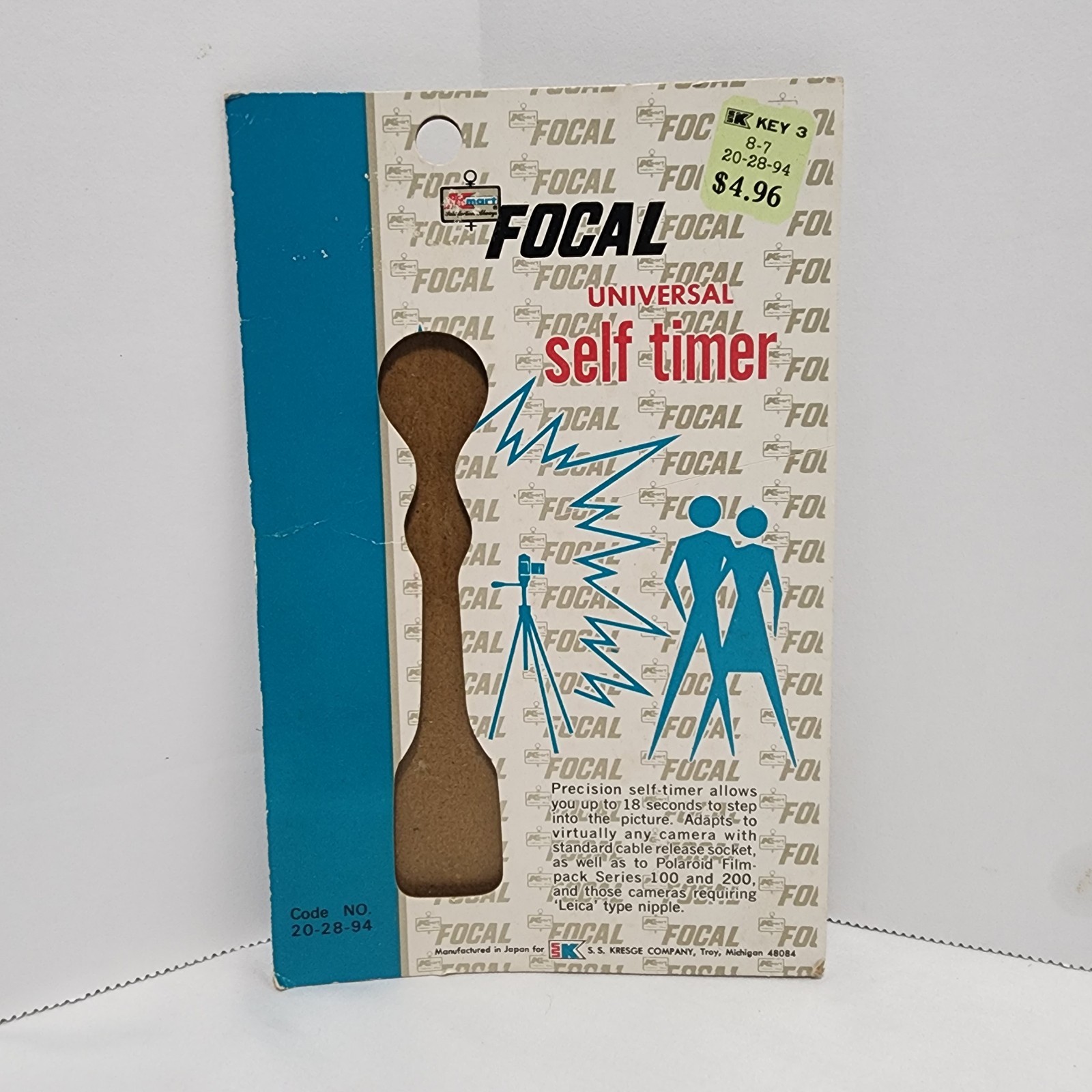 Vtg FOCAL Universal Self Timer Original Kmart Packaging Japan EMPTY BOX ONLY