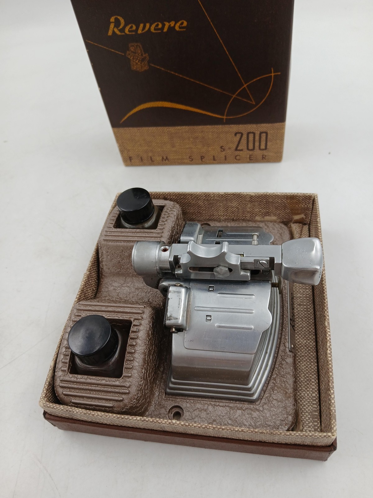 Vintage Revere S-200 Film Splicer Metal Movie Editing Original Box Camera Co
