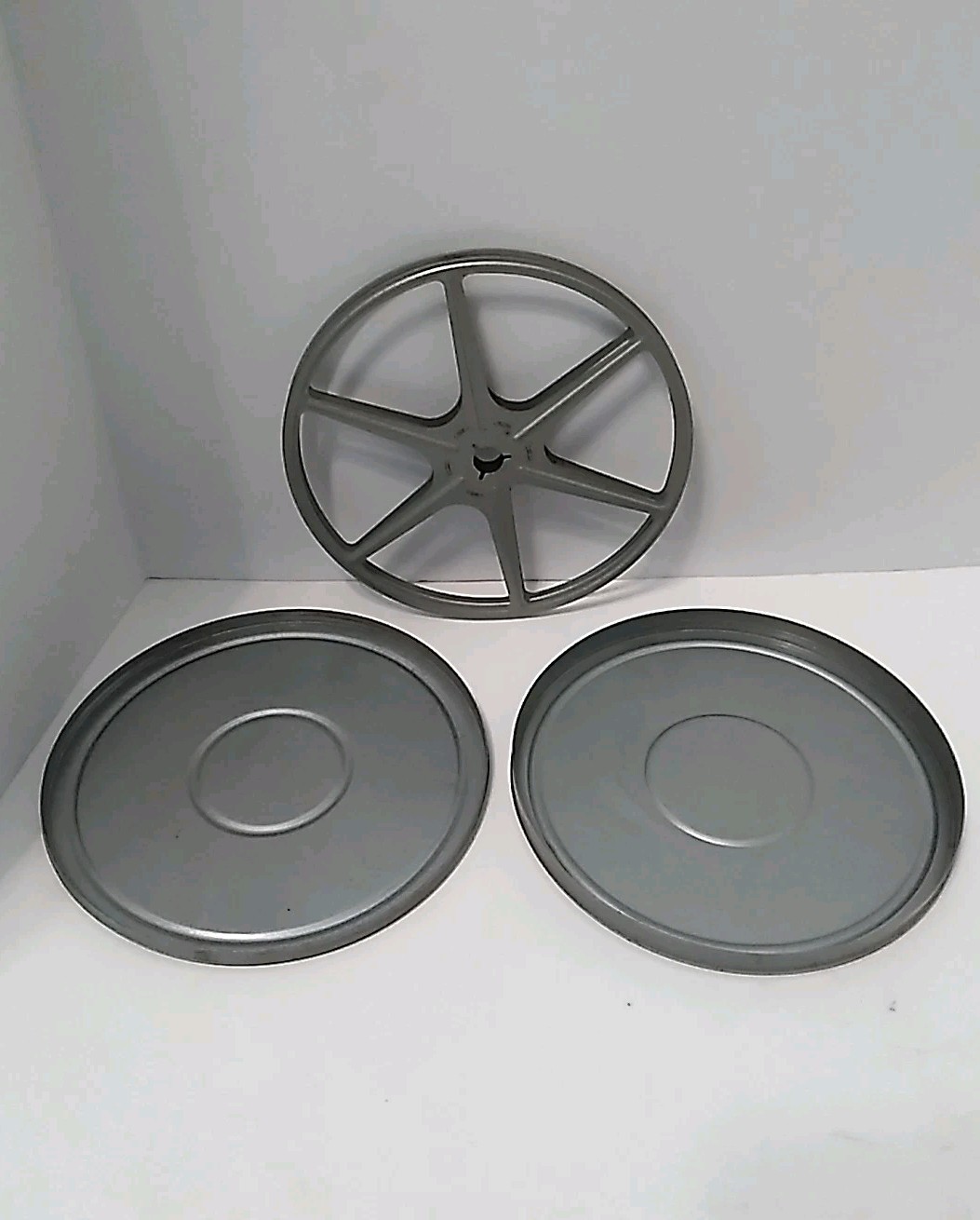 Vintage 7″ Metal 8mm Film Reel & Canister KENCO Burlington WI Steampunk