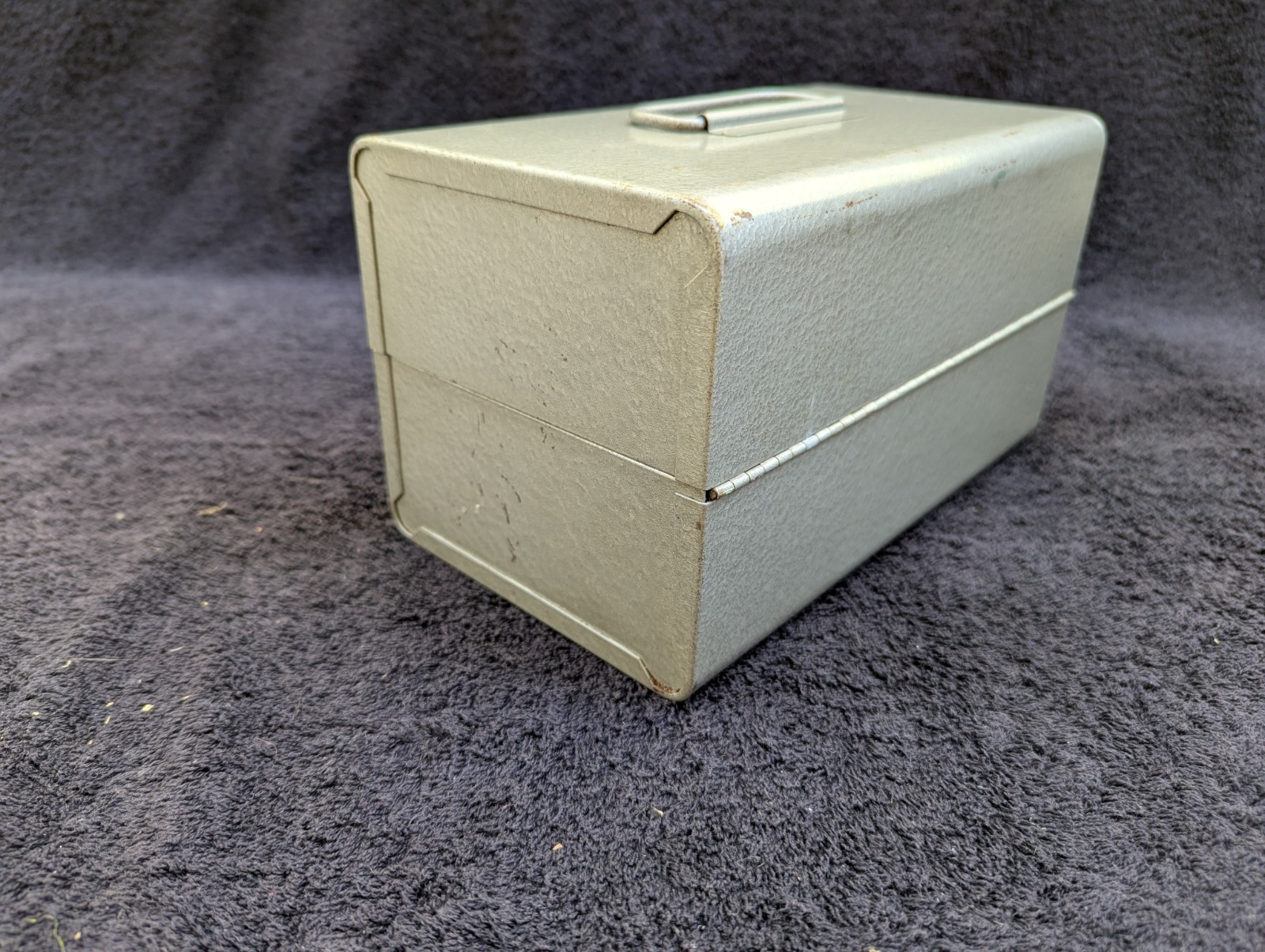 Vintage Brumberger Steel Storage Box for 12 8mm Film Reels with 12 Cans & Reels