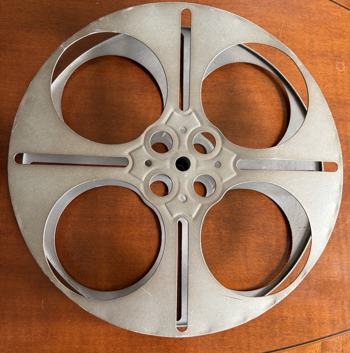 2 Metal Film Reels Home Cinema Equipment/ Home Decor 1st 13.5“ X 2“ & 2nd 9”X2”