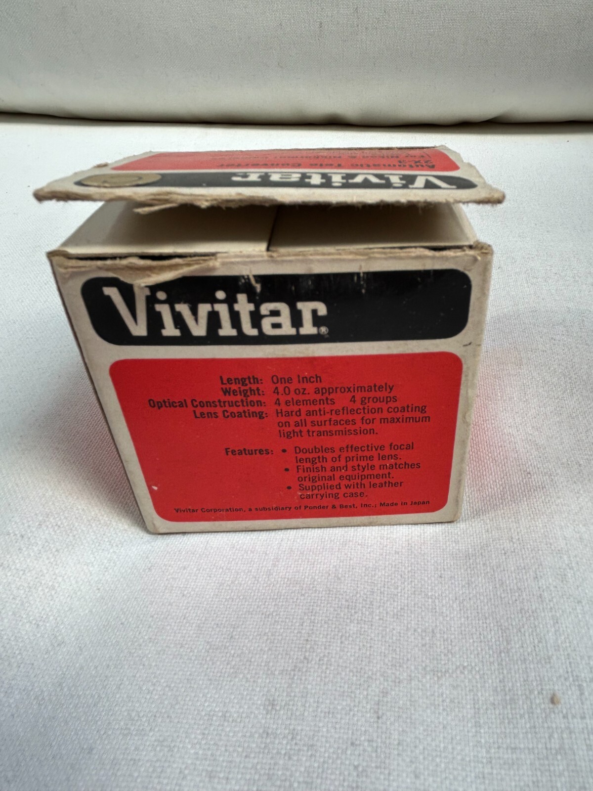Vivitar Automatic Tele Converter 2X-3 Japan NM WITH CASE AND ORIGINAL BOX