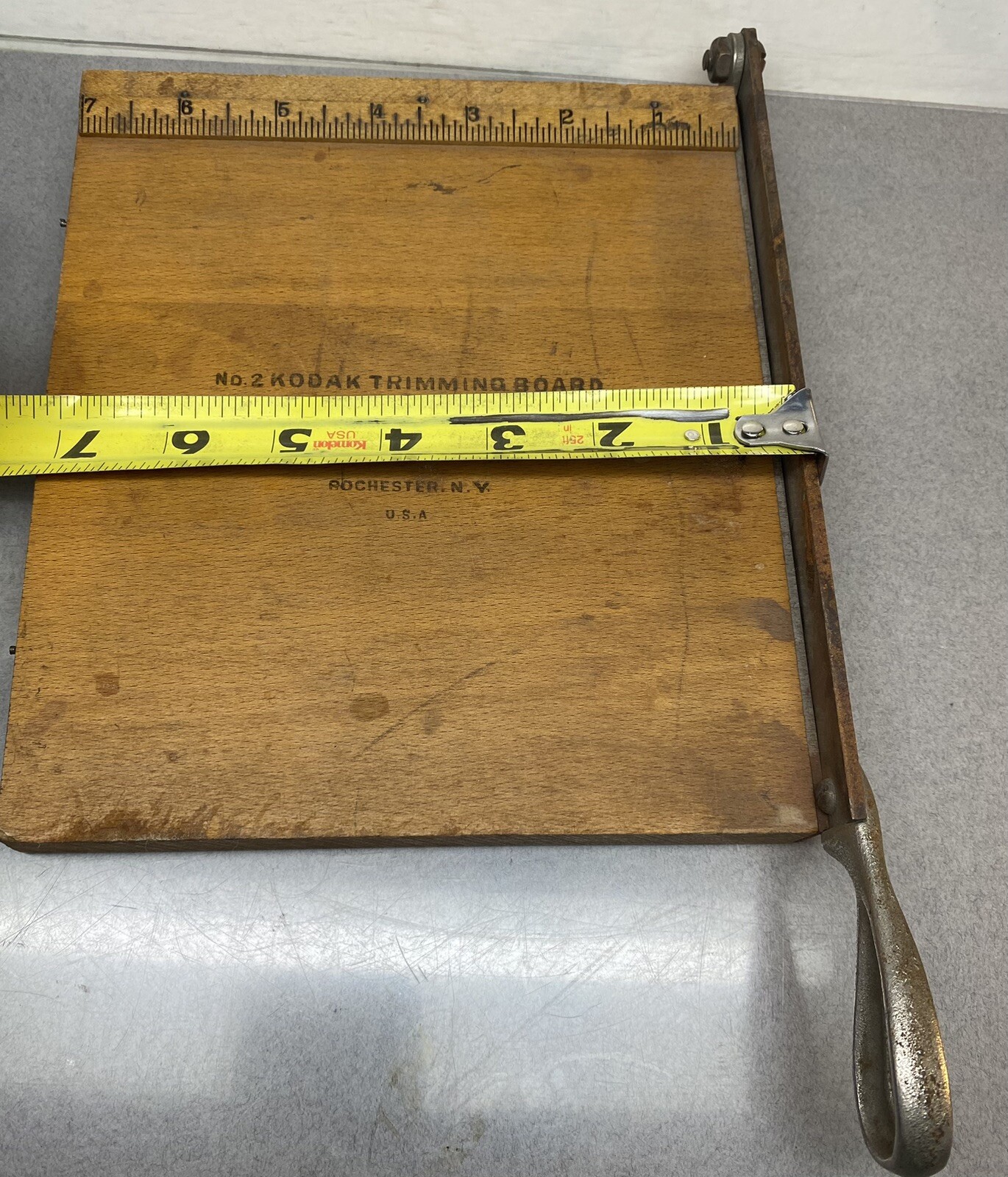 Vintage No. 2 Kodak Trimming Board EASTMAN KODAK Advertising Paper Cutter