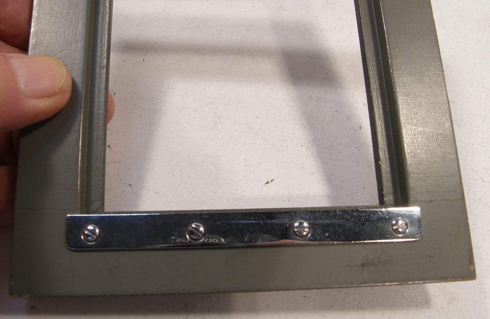 VINTAGE WOODEN GRAFLEX 4×5 SPEED GRAPHIC RECESSED LENS BOARD 5 3/16″ SQUARE