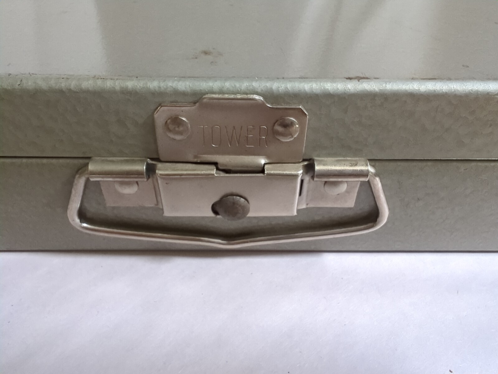 Vintage Tower 35mm Slide Film Metal File Storage Box Case 14½ x 7½ x 2″