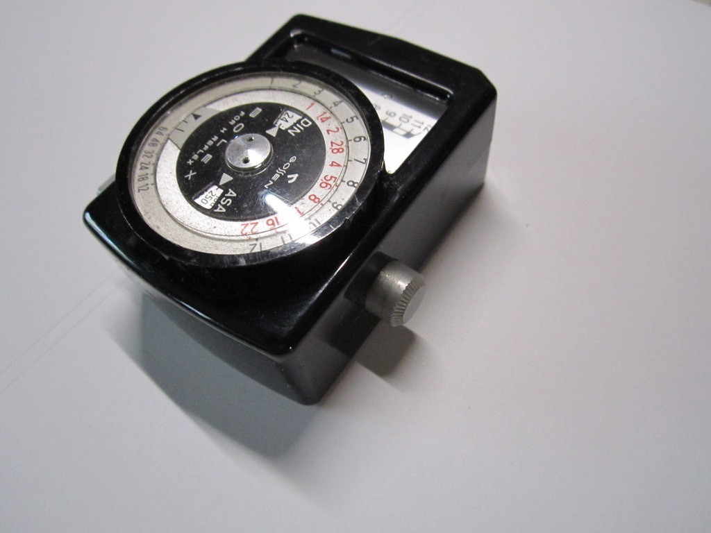 GOSSEN EXPOSURE LIGHT METER + NEW BATTERY for BOLEX 16MM MOVIE CAMERA WORKING #3