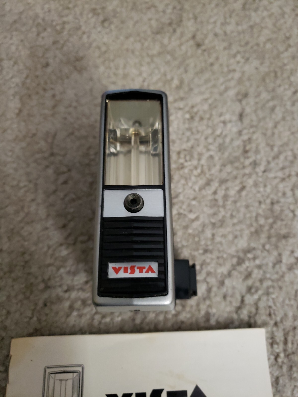 Vista Auto-46 Vintage Camera Flash With Instruction Book Untested Nice Condition