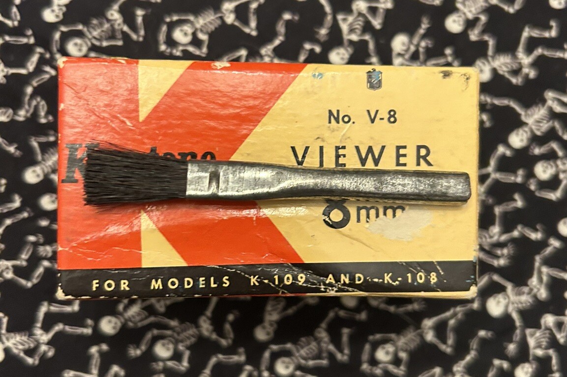 Vintage Keystone No. V-8 8mm Film Viewer in box for Models K-109 + K-108