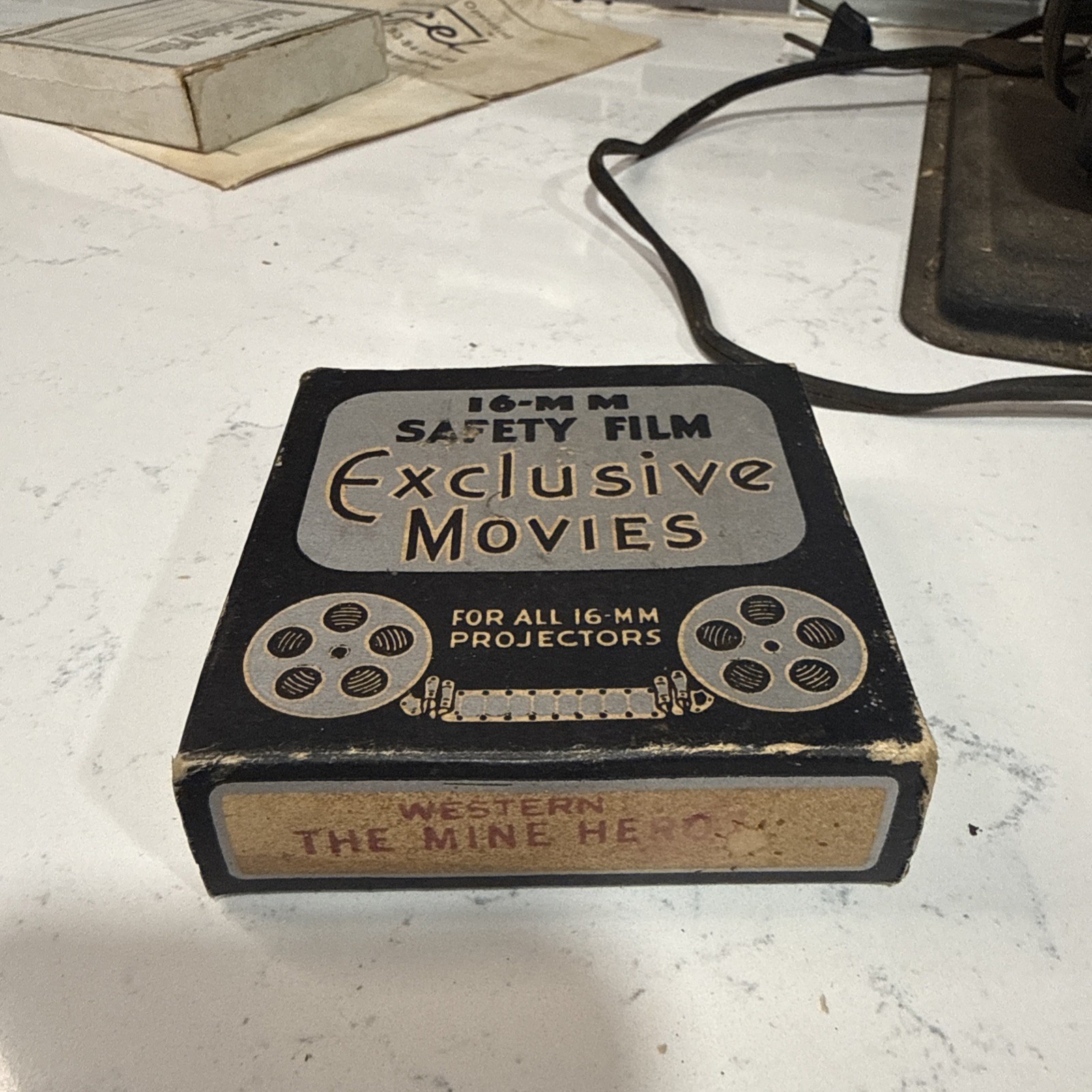 Vintage 16mm Film Reel Lot Buster Keaton Baggage Trouble & The Mine Hero w Boxes