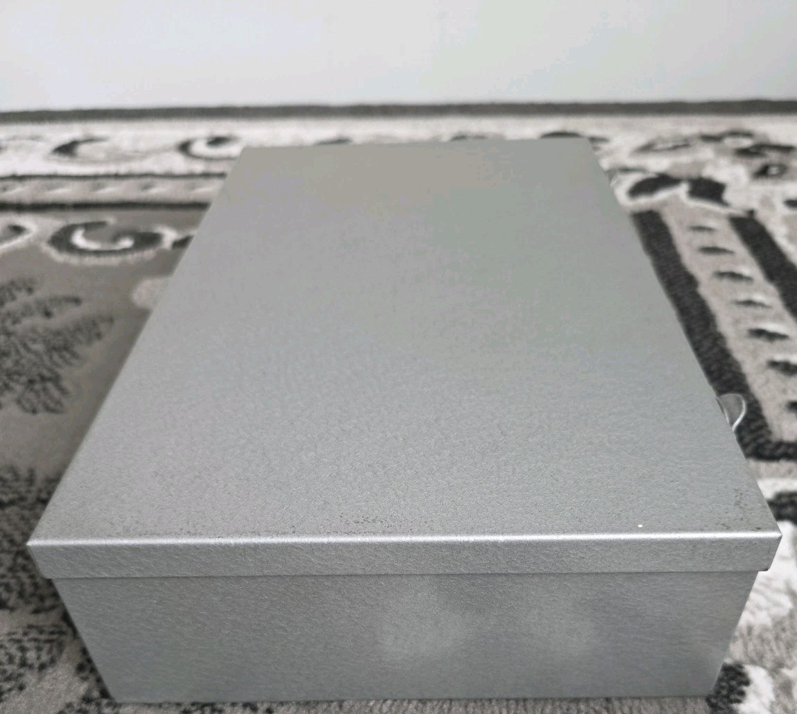 Vintage: Brumberger Photo Slide Metal Storage Case – with 84-Glass Case Slides