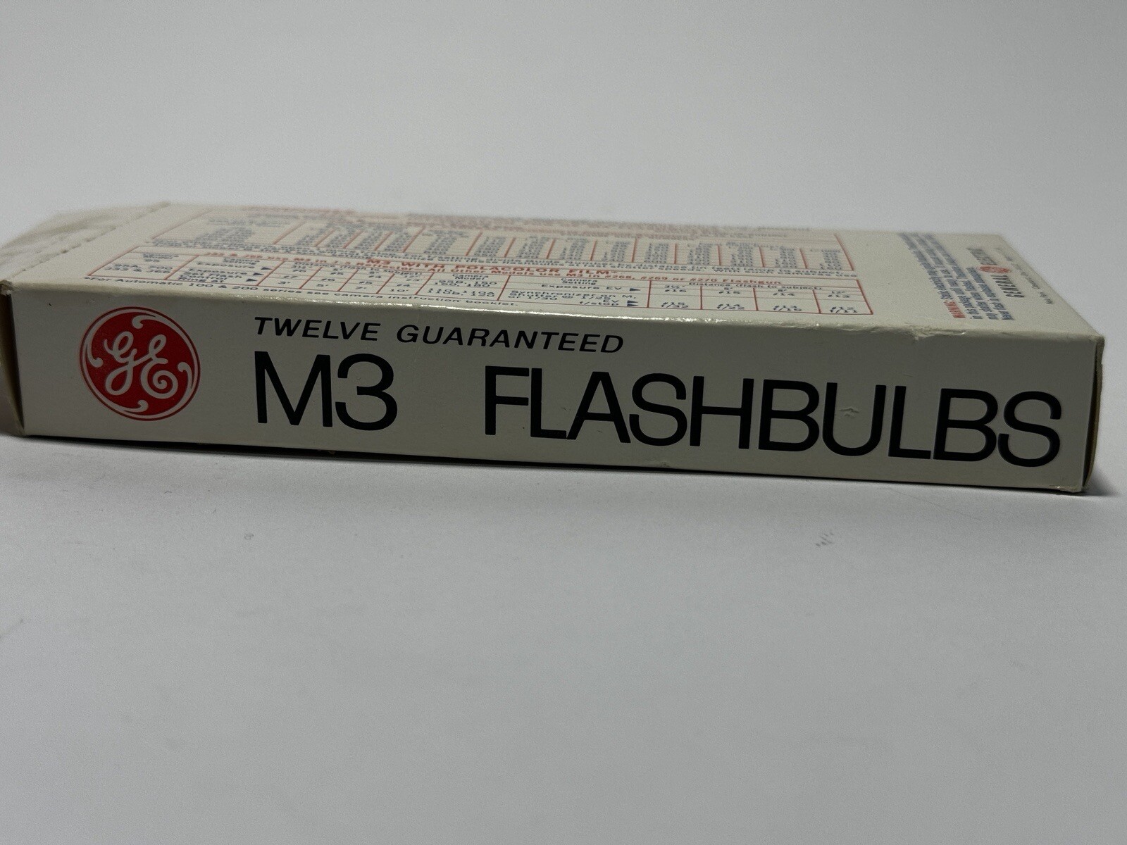 Vintage GE M3 Clear Flash Bulbs 12 Per Box Quantity Available Unopened NOS