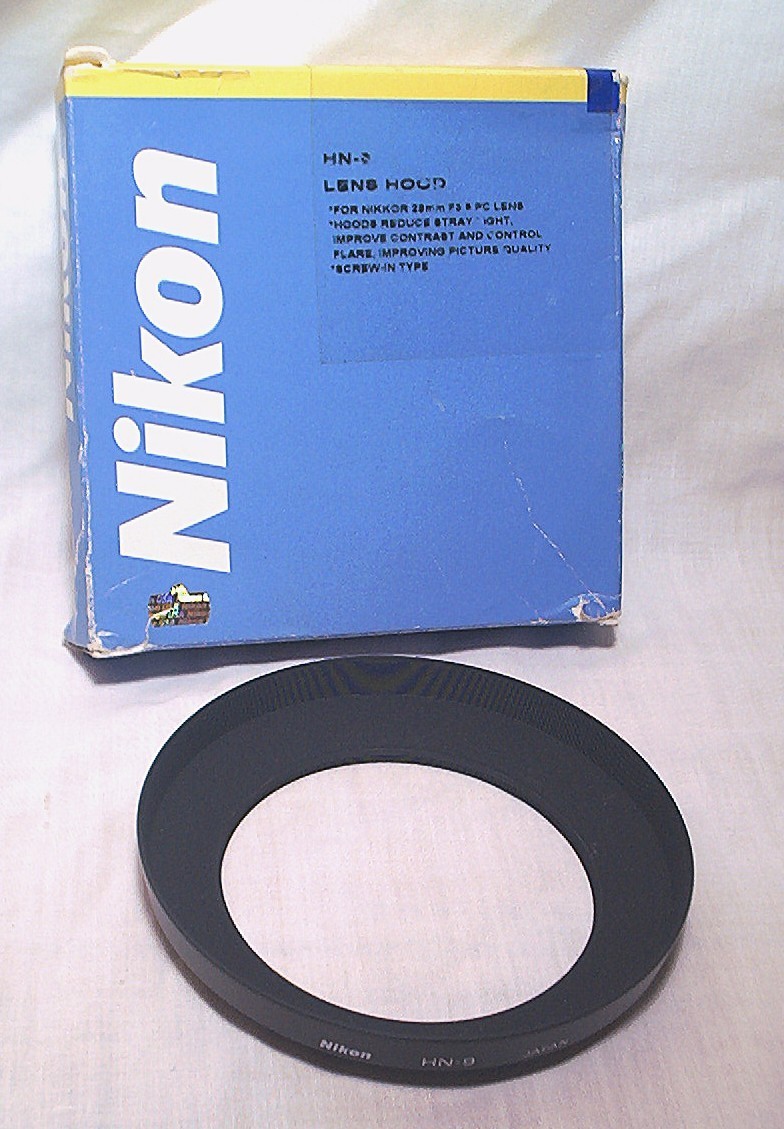 NIKON HN-9 SCREW ON TYPE LIGHT HOOD FOR 28MM & 20MM – UNUSED IN ORIGINAL BOX