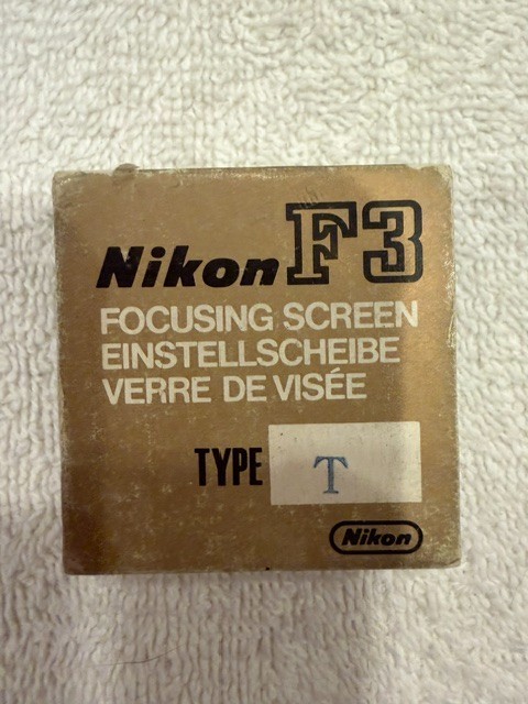VINTAGE NIKON F3 TYPE T FOCUSING SCREEN ORIGINAL MADE IN JAPAN W/ BOX