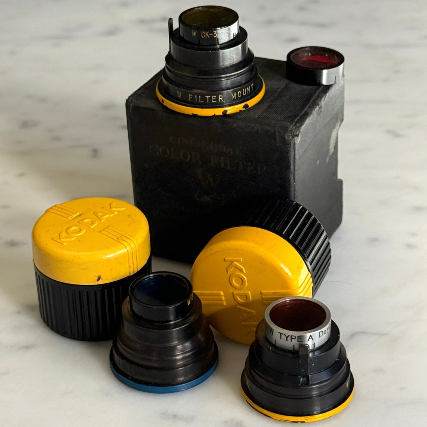 Vintage Kodak 16mm Cine Wratten Lens Filters – CK3, Daylight, & Photoflood w Box