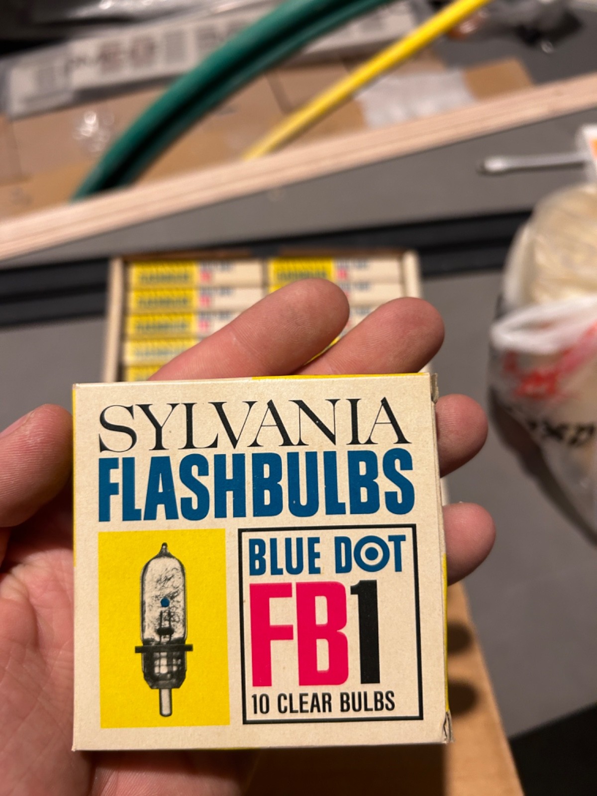 Vintage Sylvania Blue Dot FB1 Flashbulbs – Master Case 200 Count – NOS Italy