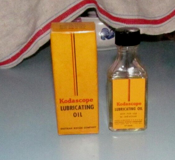 Vintage KODASCOPE Lubricating Oil in Original Box & Bottle Eastman Kodak Co