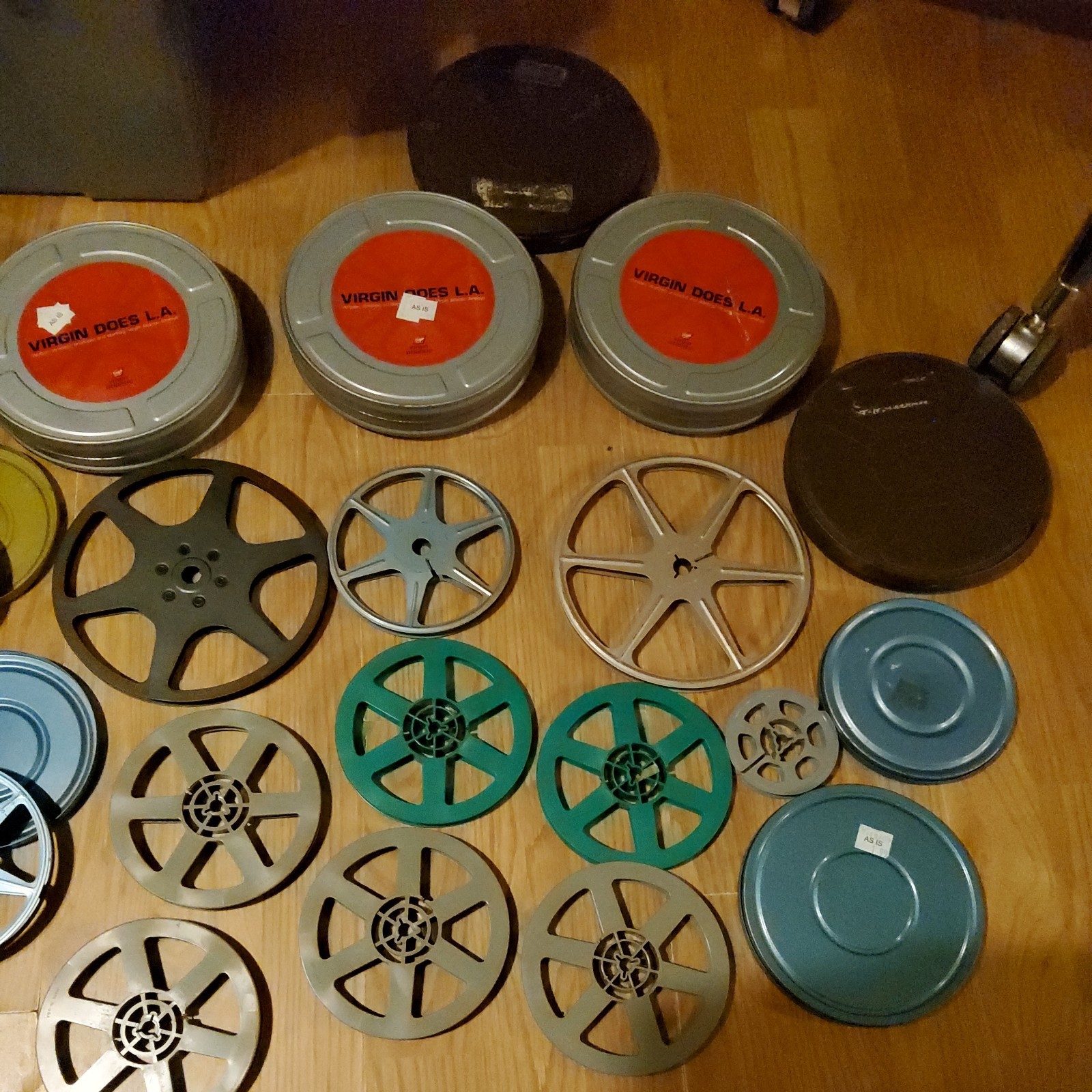 large Lot some full & empty cases various sizes reel to reel 8mm metal & plastic