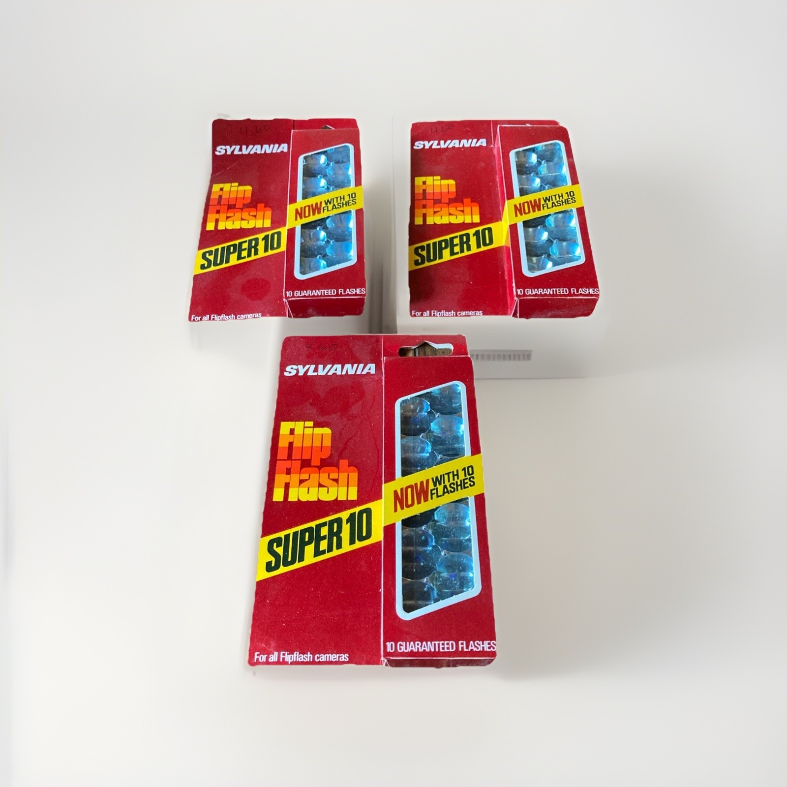 LOT OF 3 VINTAGE SYLVANIA SUPER FLASH BAR 10 COUNT BOXES NIB (total 30 Flashes)