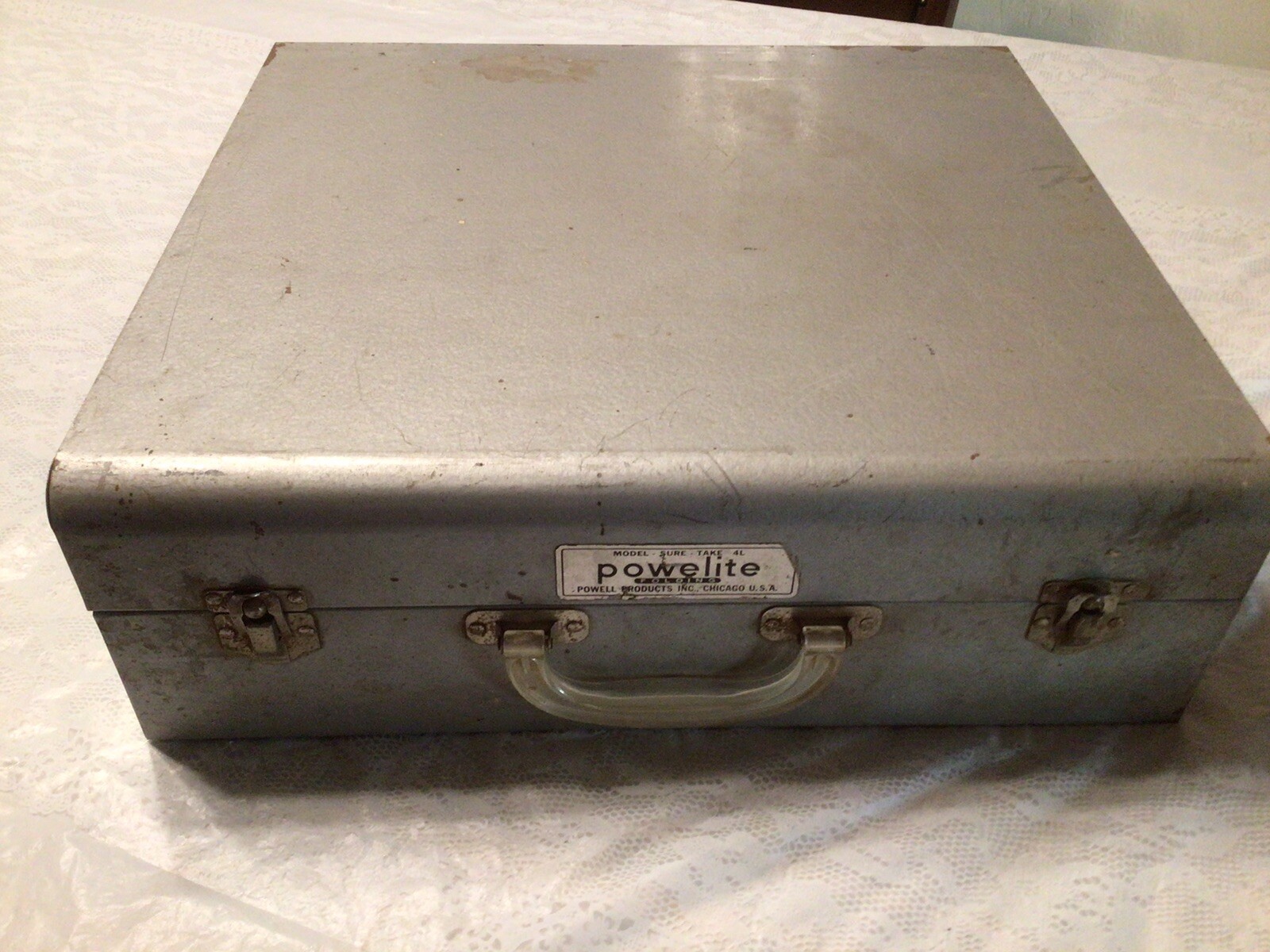 SURE TAKE 4L POWELITE FOLDING PORTABLE CAMERA LIGHT SYSTEM VINTAGE W/ CASE Works