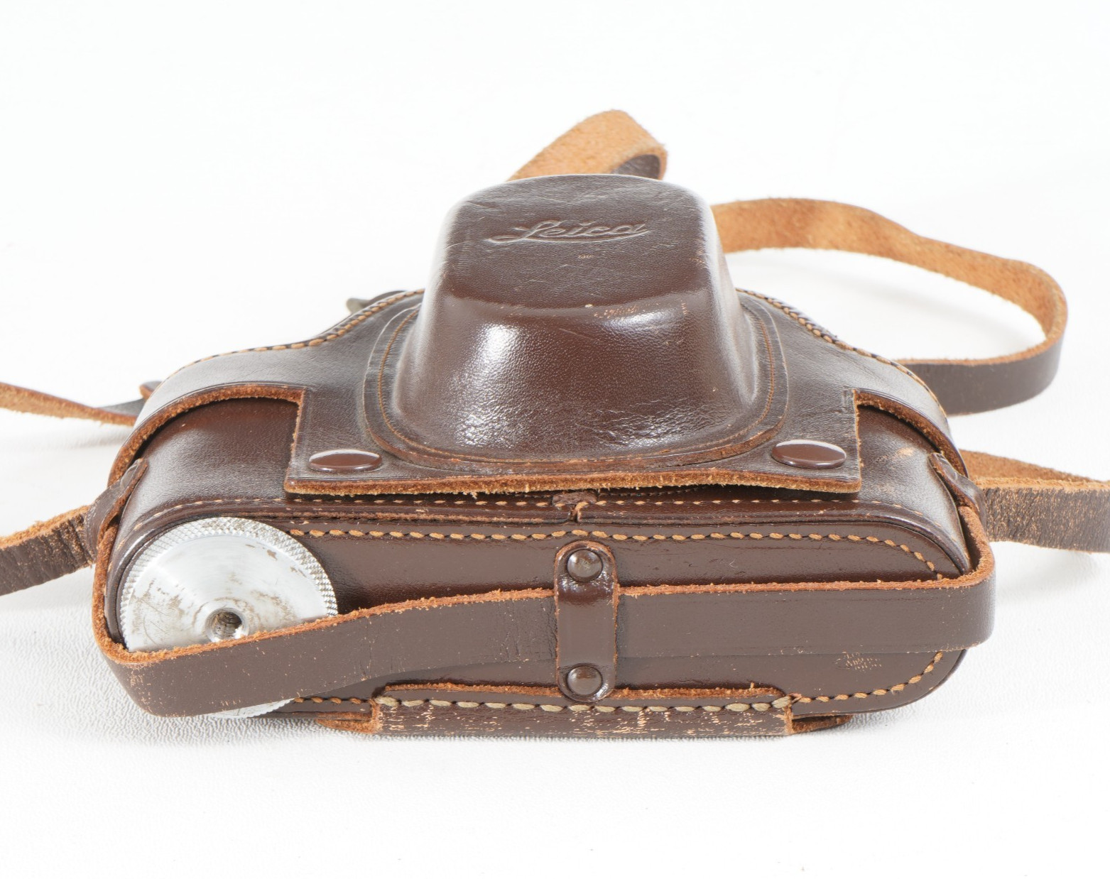 -LEICA EVERREADY LEATHER CASE EFGOO FOR LEICA IIIc and IIIF W/ VIOOH Finder