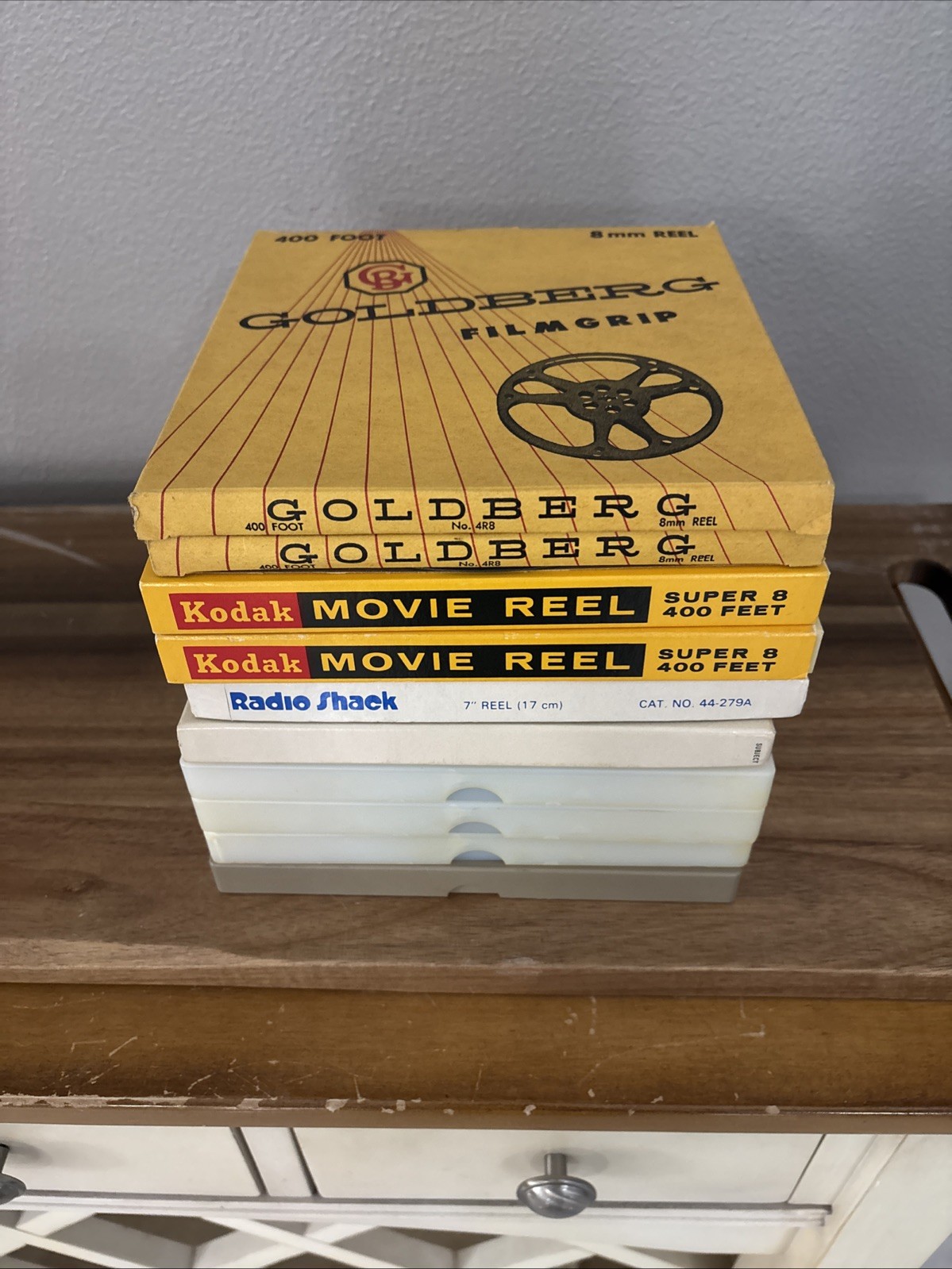 Lot Of 10 Vintage Movie Reel Super 8 Empty 400 Feet In Box