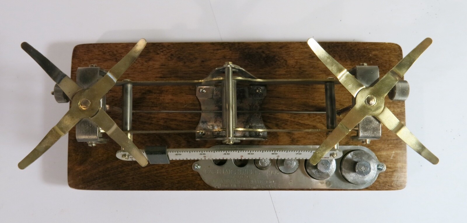Antique Kodak Studio Scale with Weights and Pans — Refinished Base