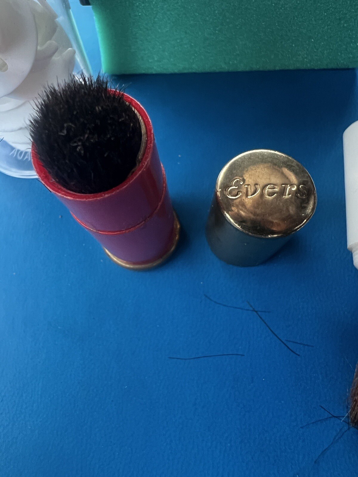 Vintage Brass Lipstick Style Camera Lens Brush Lot + Cleaner