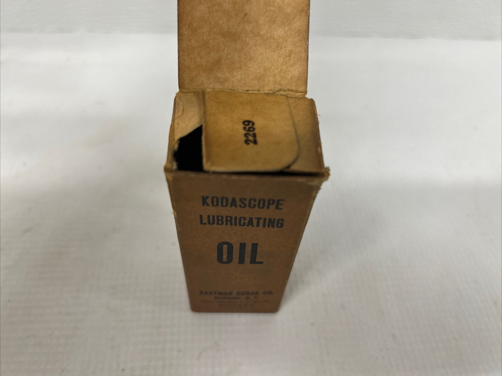Vintage Eastman Kodak Kodascope Lubricating Oil Box Partial Bottle