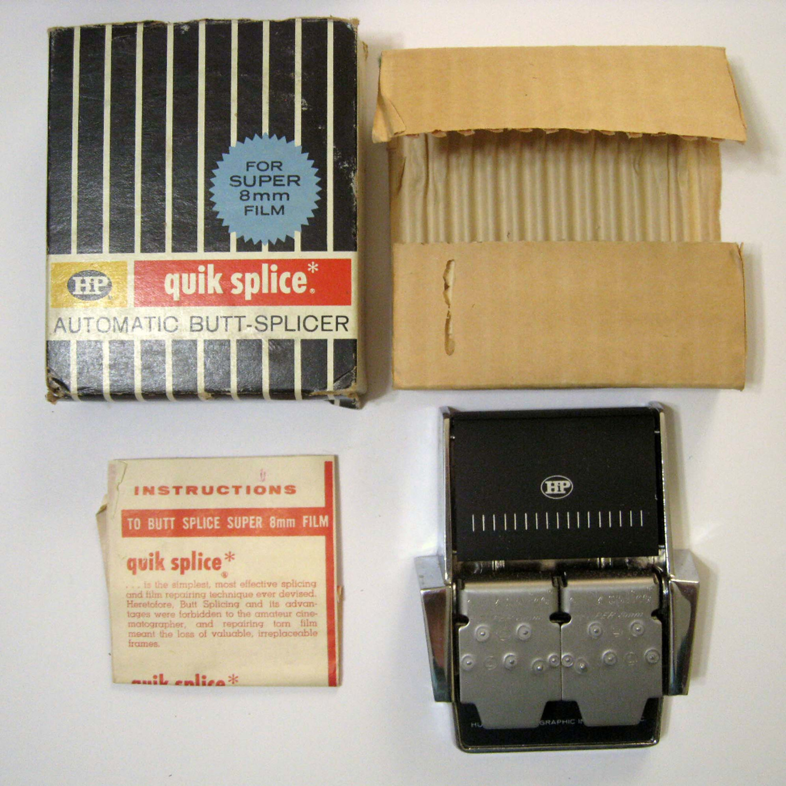 QUIK SPLICE ® # 225 – For Super 8mm Film – Automatic Butt Splicer – New Unused