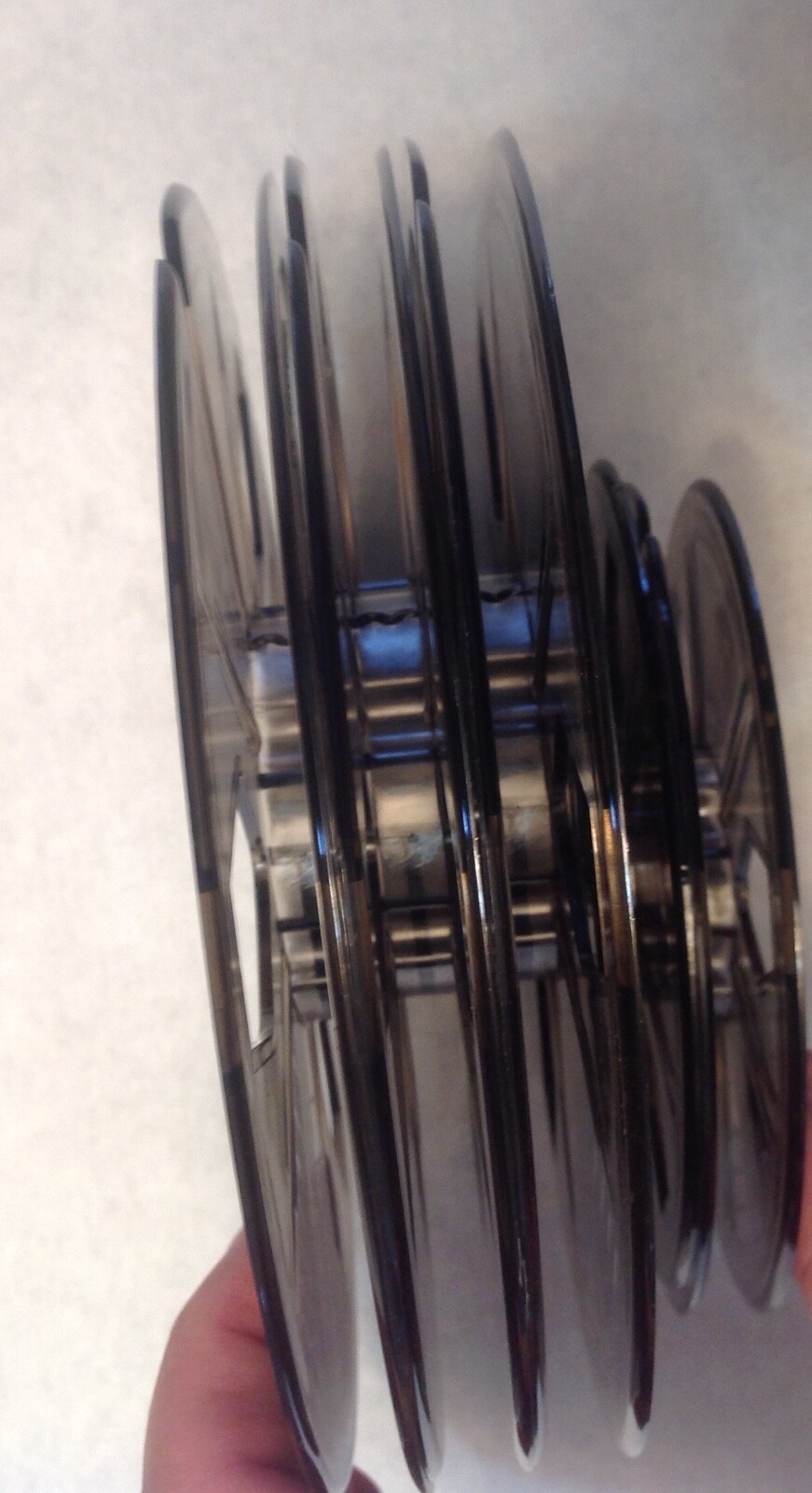 Tuscan dual 8mm film reels+cans Man. Aut. load 400ft made in Australia LOT OF 5