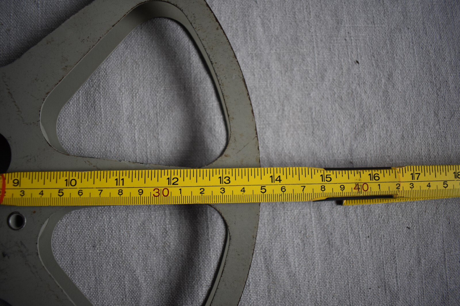 Vintage 16MM Grey/Gray Metal Film Reel Possibly Eastman Kodak 13 3/4″ Diameter