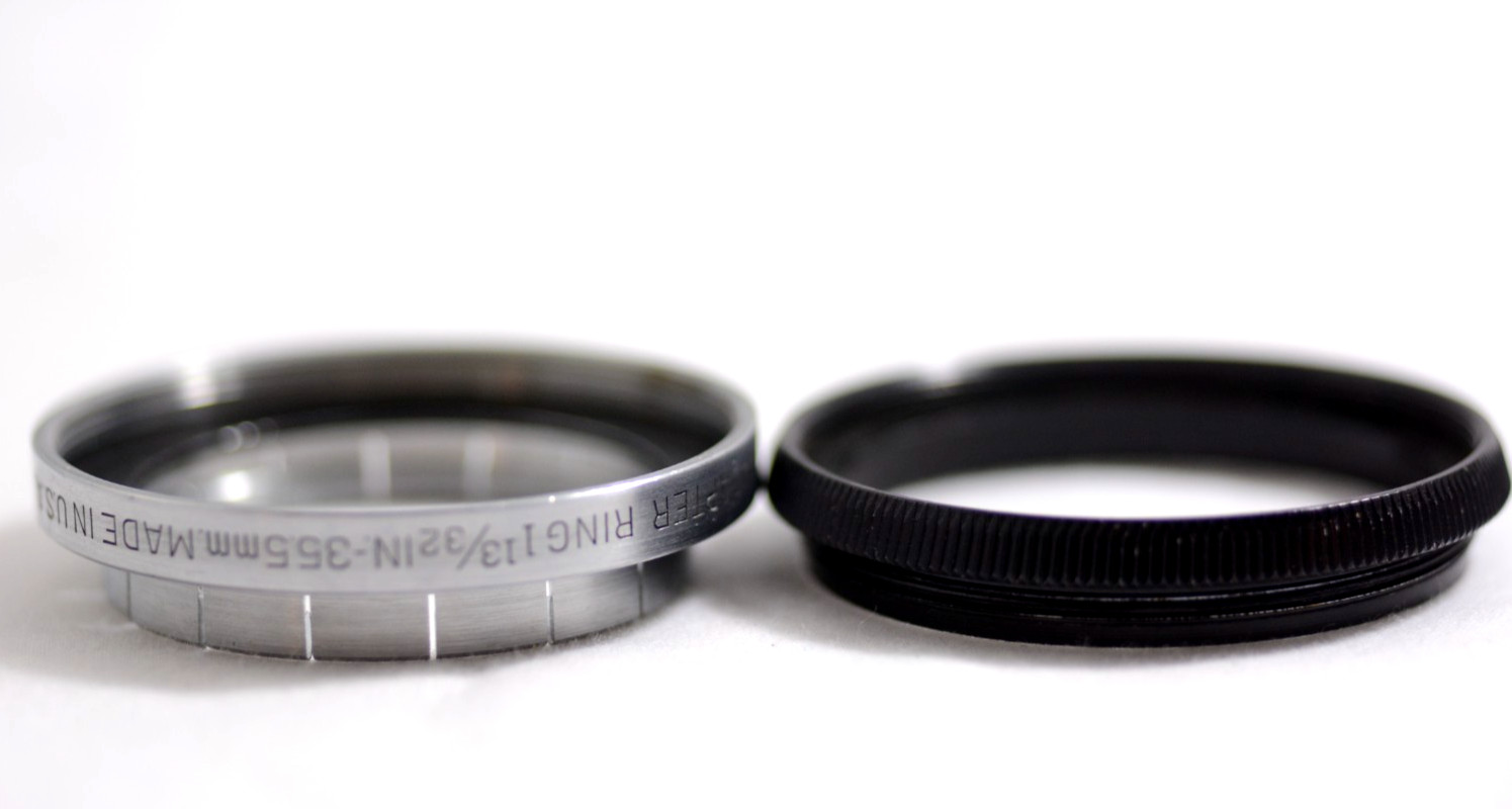 KODAK SERIES VI PUSH-ON LENS FILTER ADAPTER 1 13/32IN-35.5M W/RETAINING RING