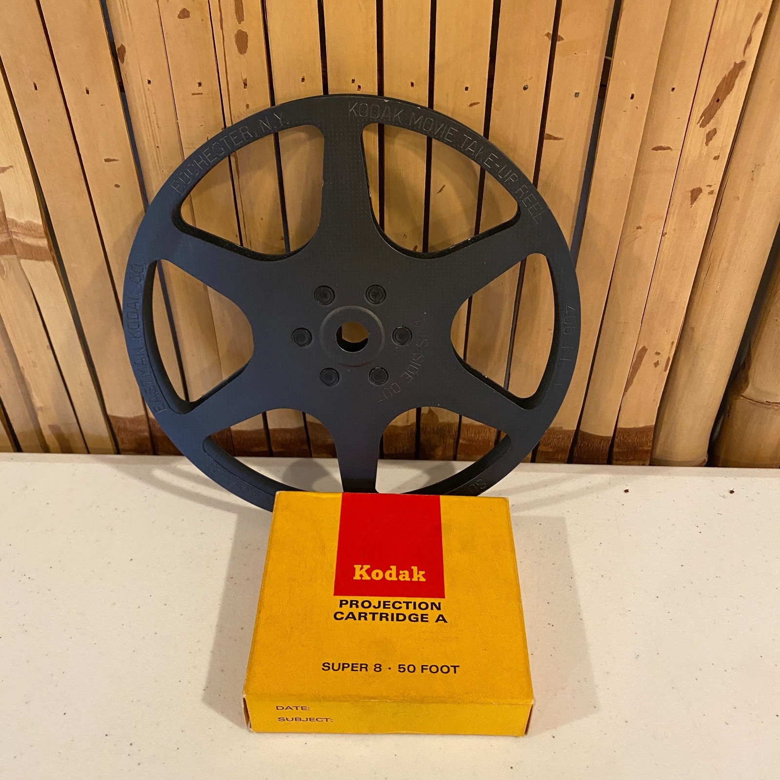 Kodak Super 8 Lot Take-Up Reel 400ft + Projection Cartridge A D530 50ft