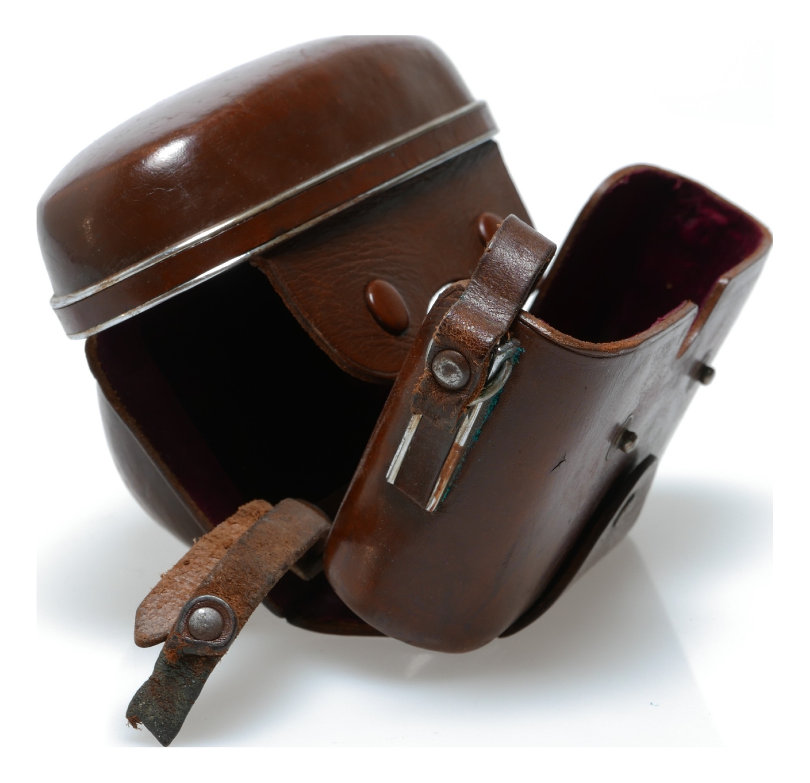 Tan Zeiss Ikon vintage film camera antique leather case in used condition