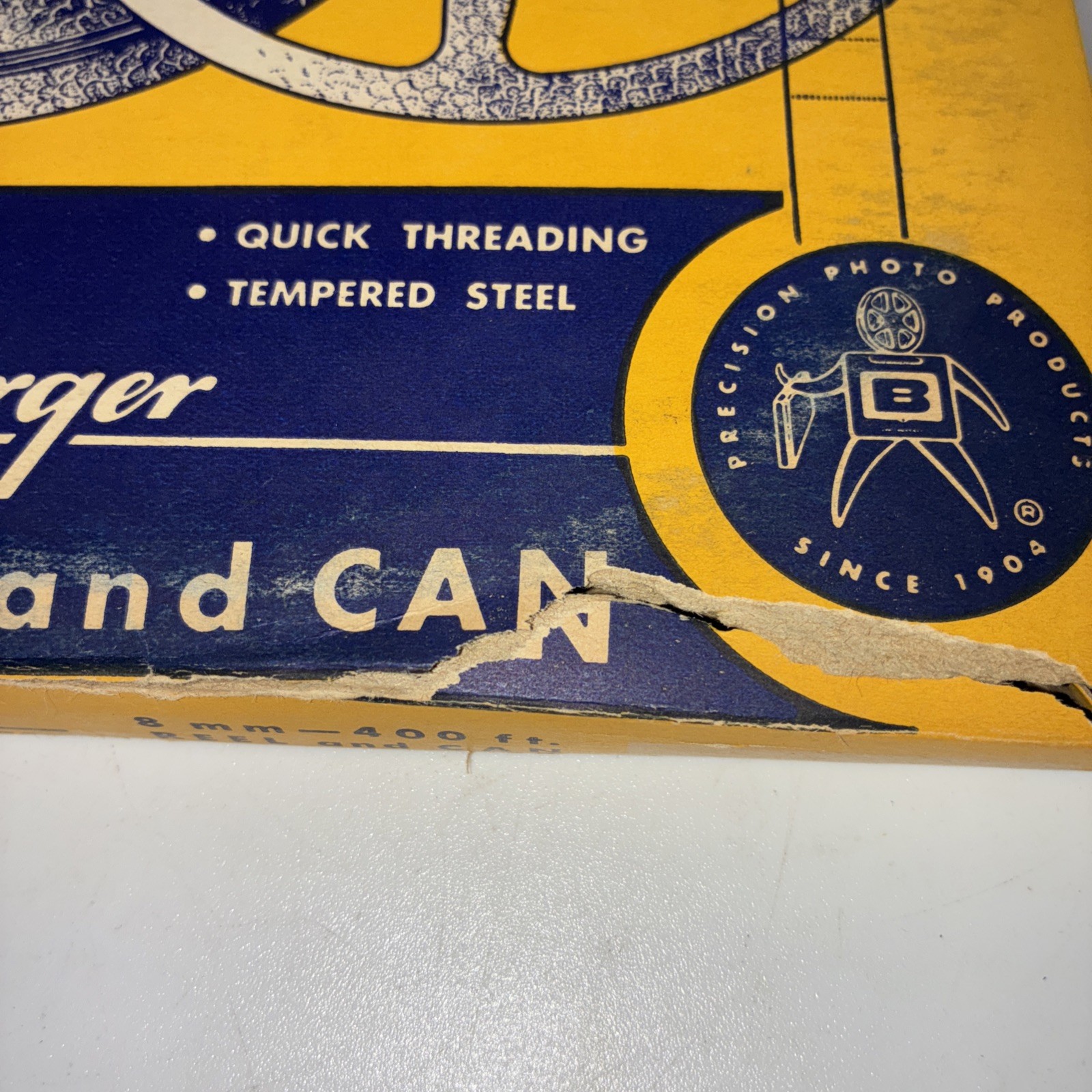 Vintage Metal Brumburger Co. Inc 8mm – 400 Ft. Film Reel & Canister Brooklyn NY