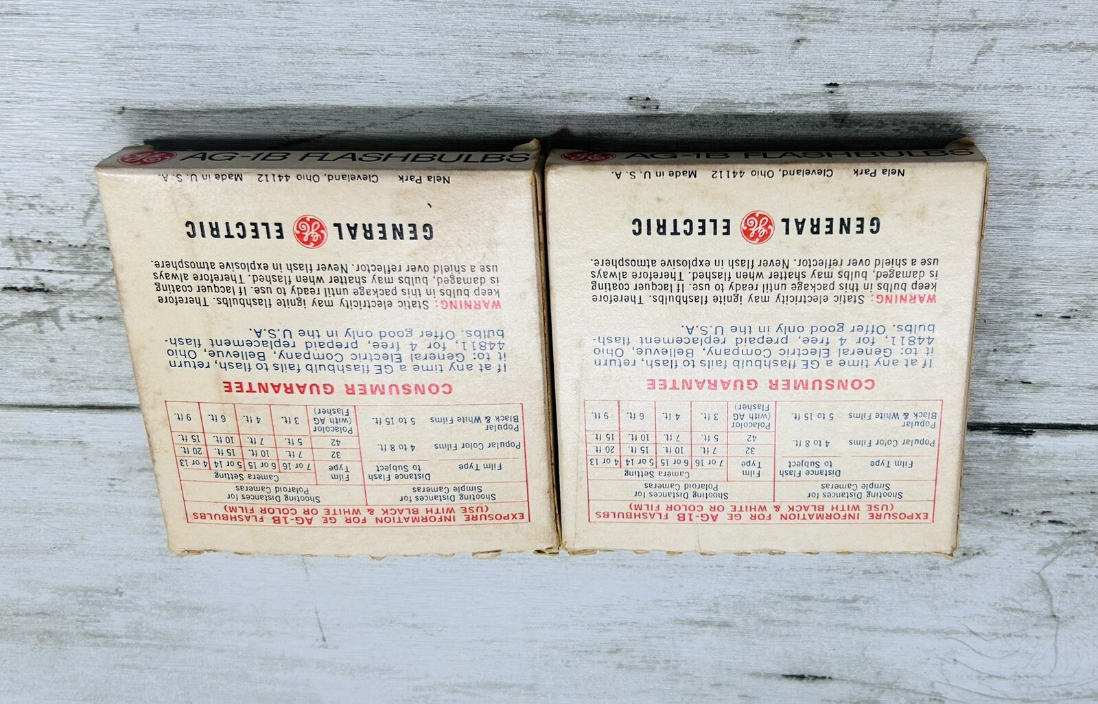 NOS 12 pack GE Blue Dot AG-1B Vintage Flash Bulbs 2 Boxes 23 Bulbs In Total.