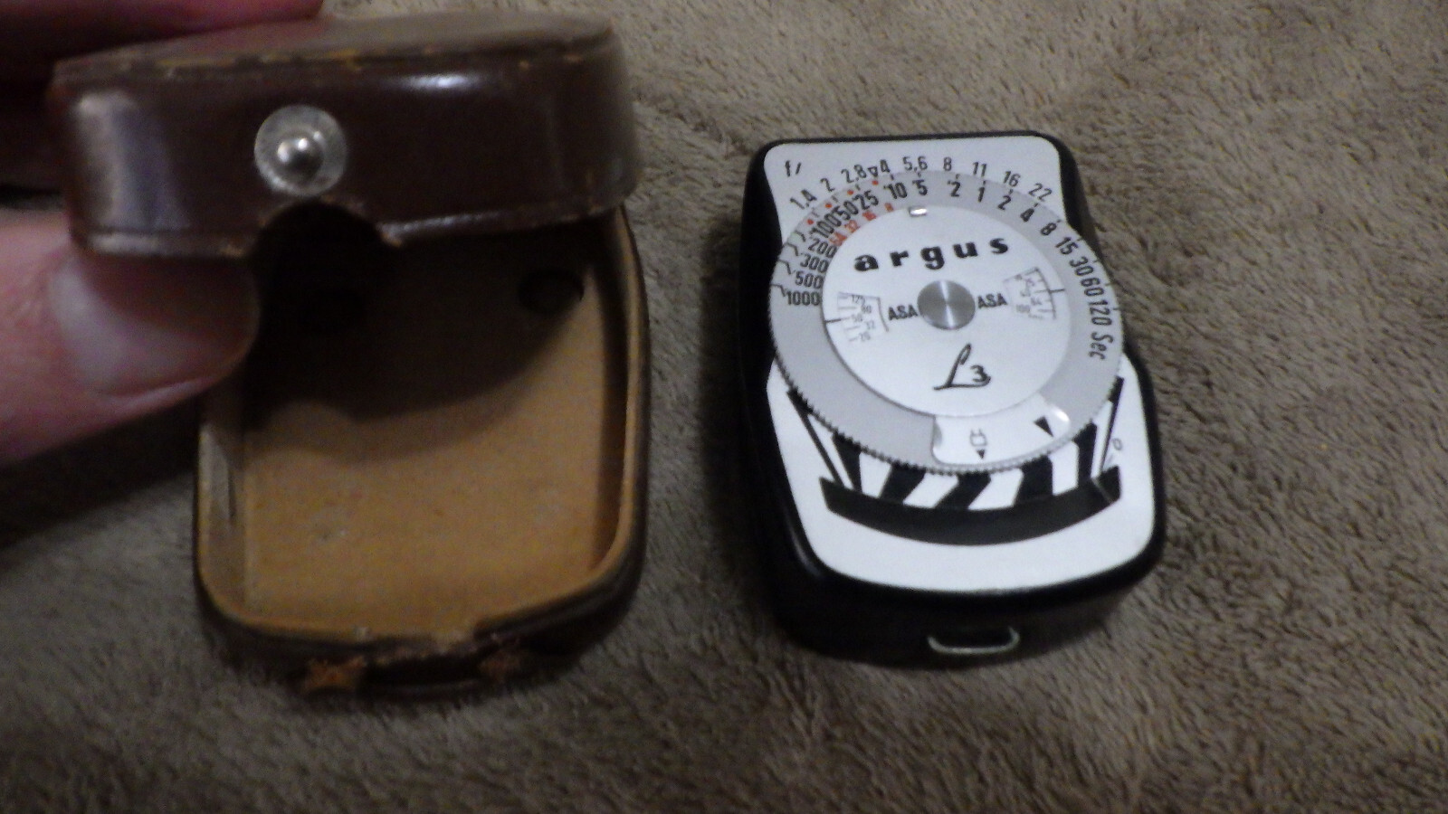 Argus L3 Camera Light Meter West Germany Leather Case