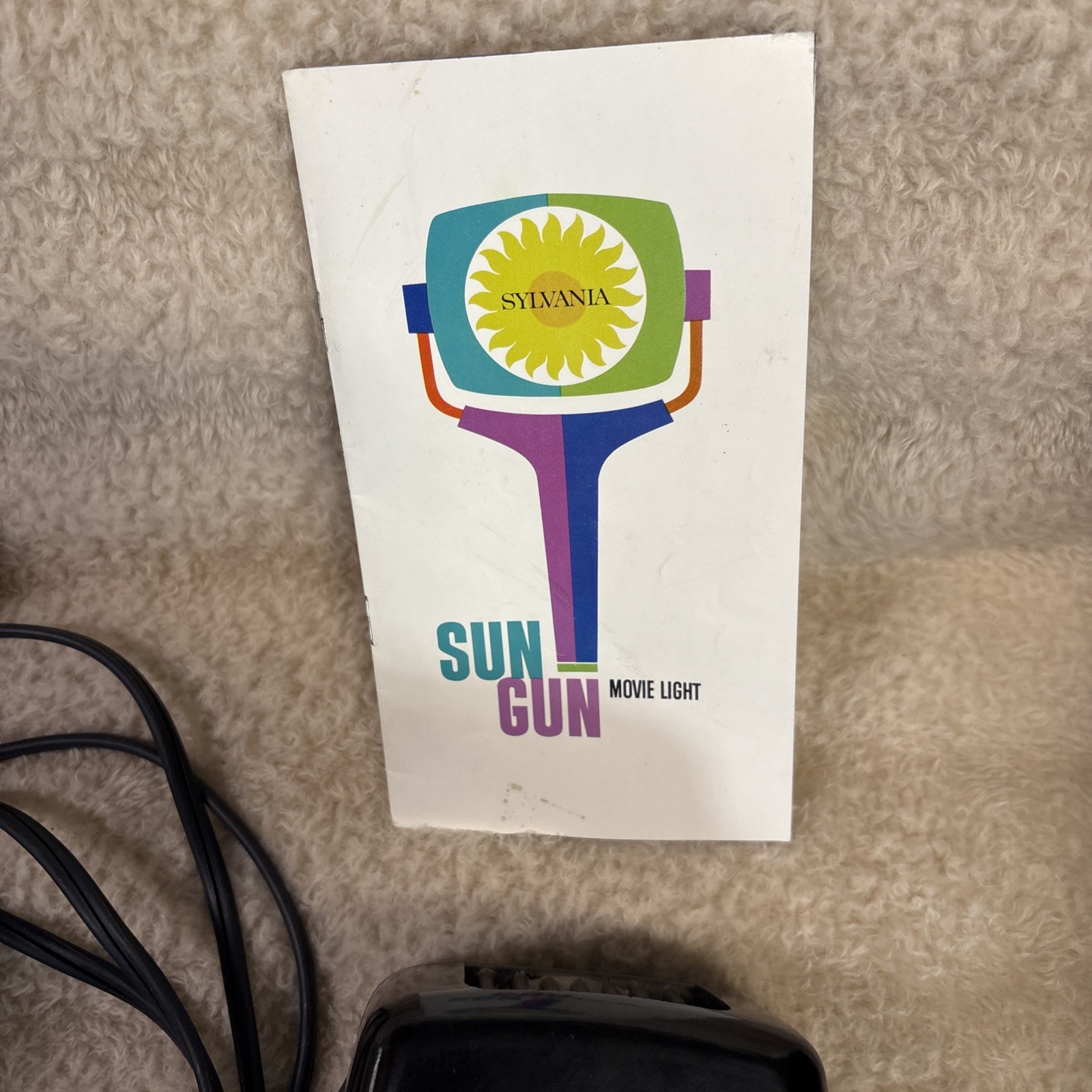 Vintage Sylvania Sun Gun Movie Light SG-50 & Atlas Warner Q-88 Super 8 Light