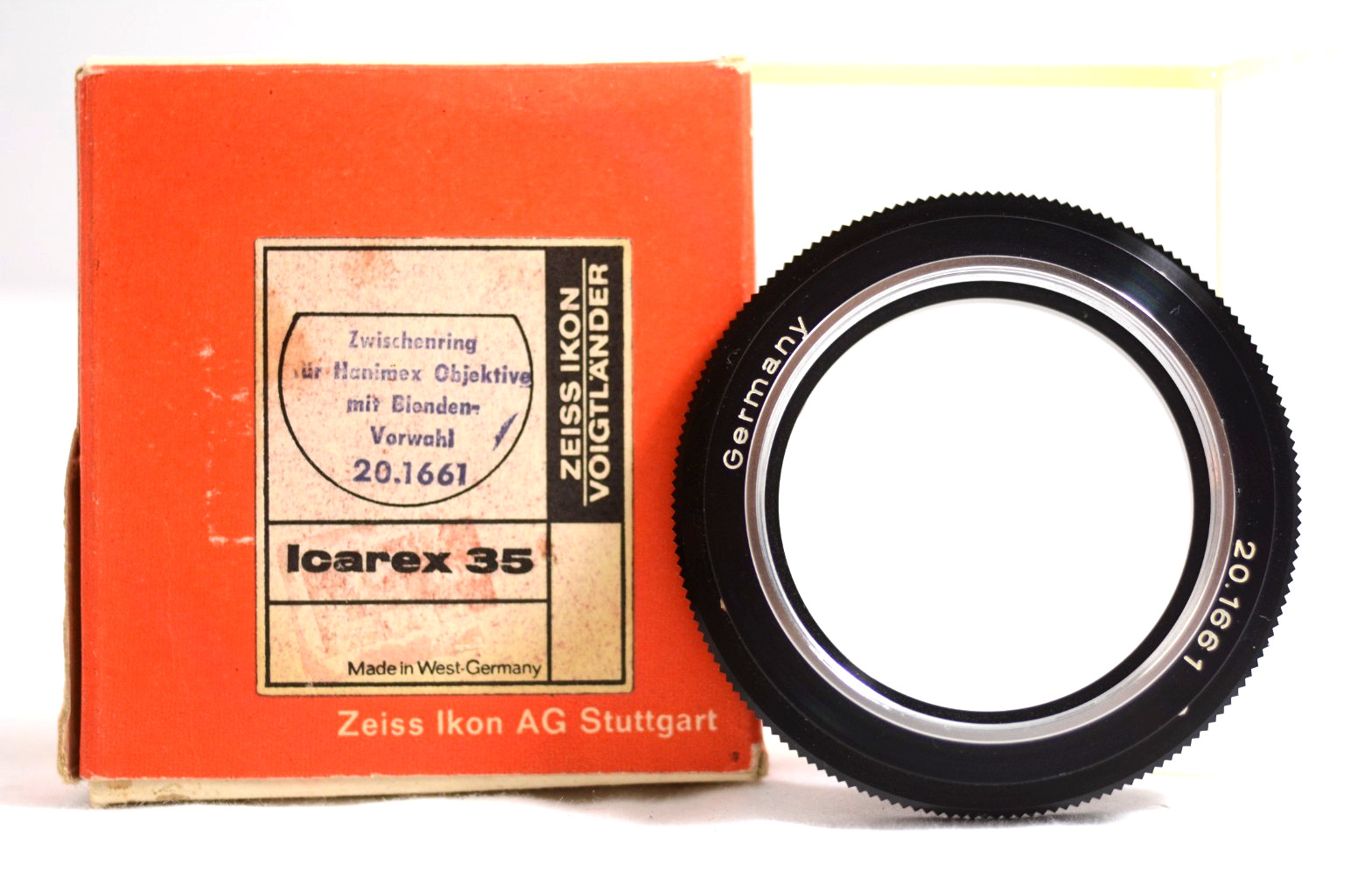 VINTAGE ZEISS IKON ICAREX 35 CAMERA 20.1661 LENS ADAPTER 46MM (NEW OLD STOCK)