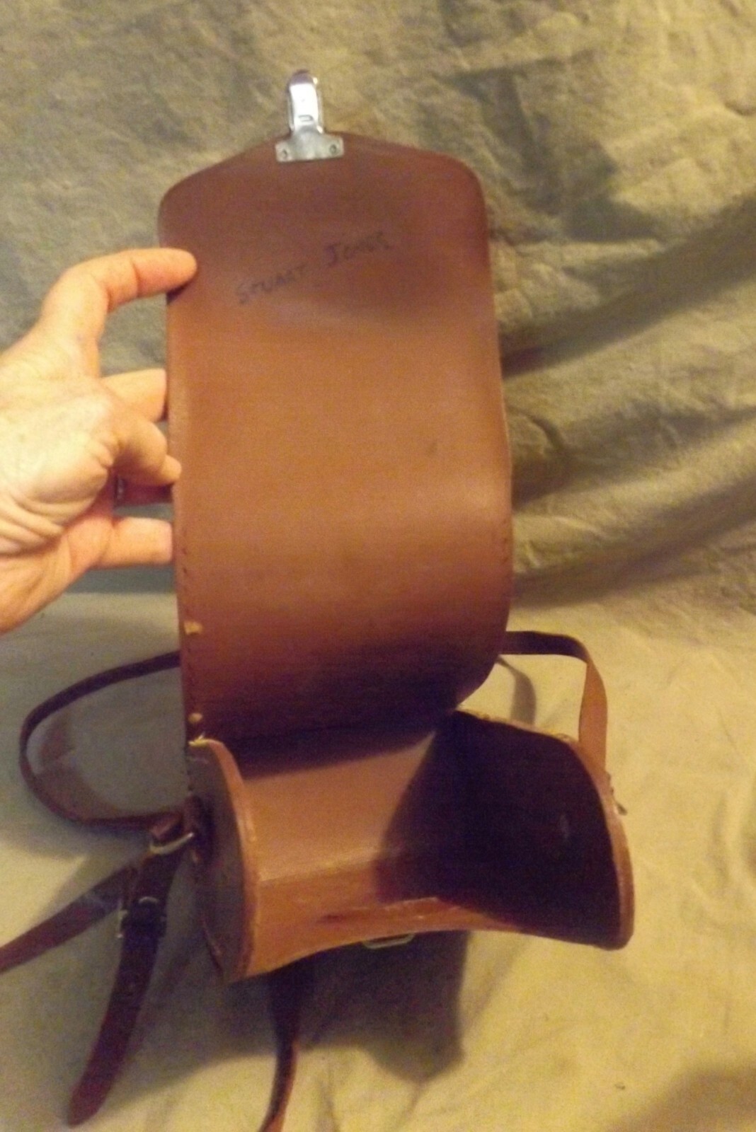 Vintage Mid-century Leather BELL & HOWELL Camera Case For Repair w Owner’s Name