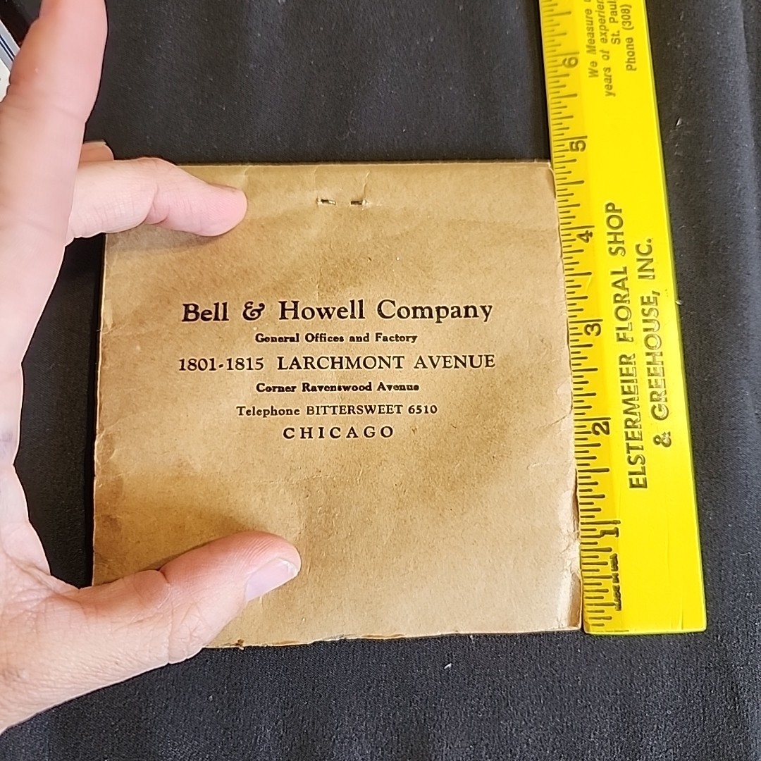Vintage Bell & Howell Memorabilia Empty Bottle Of Opti-clean And Partial Tissue