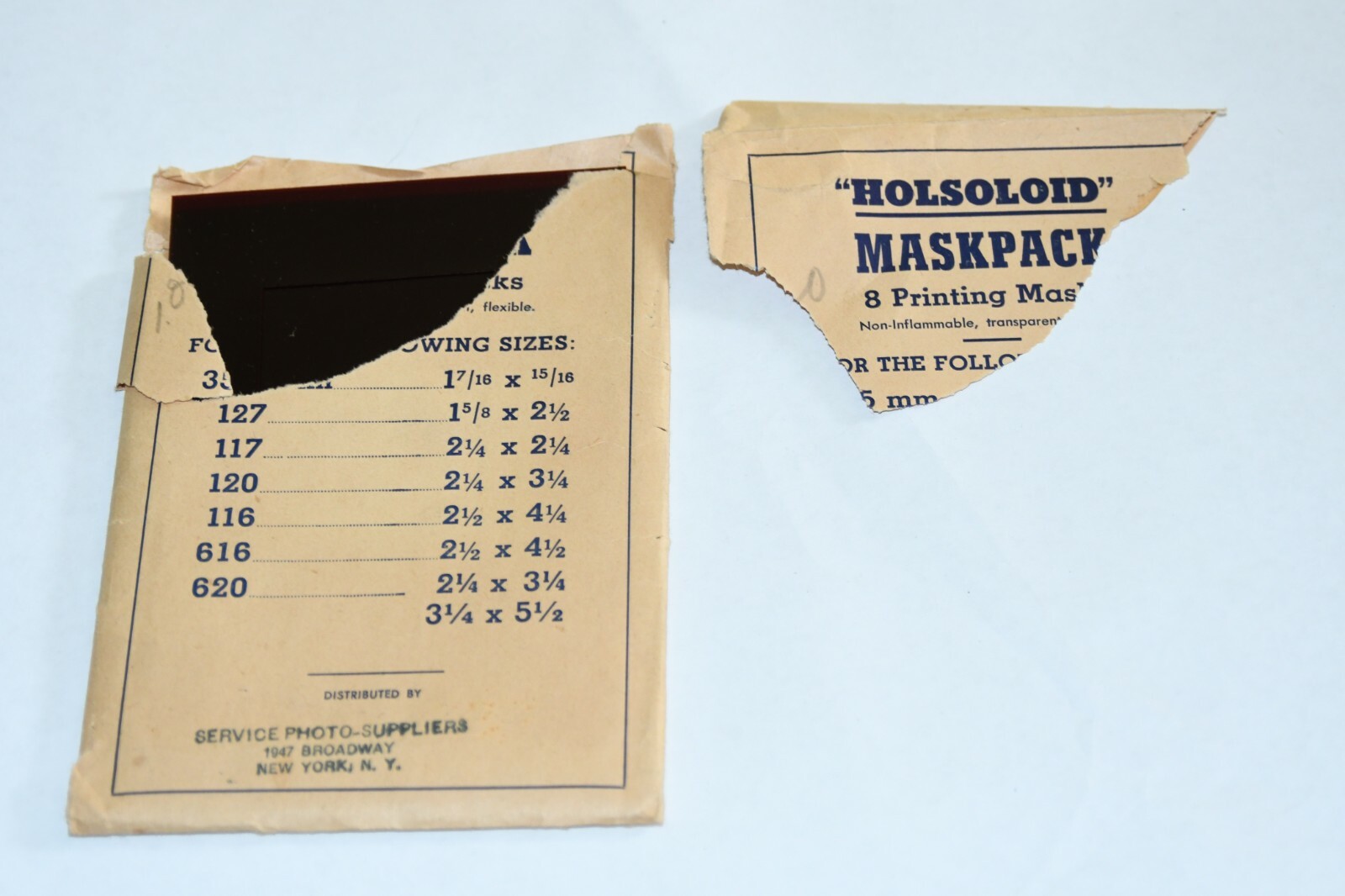 Vtg Holsoloid MaskPack 8 Printing Mask Set 620 616 120 127 117 35mm Celluloid