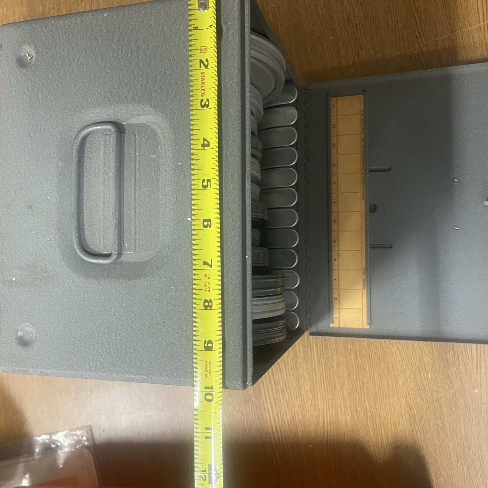 Vintage BRUMBERGER 8mm Film Canister & Reel Storage Box, Holds Includes 12 BLN