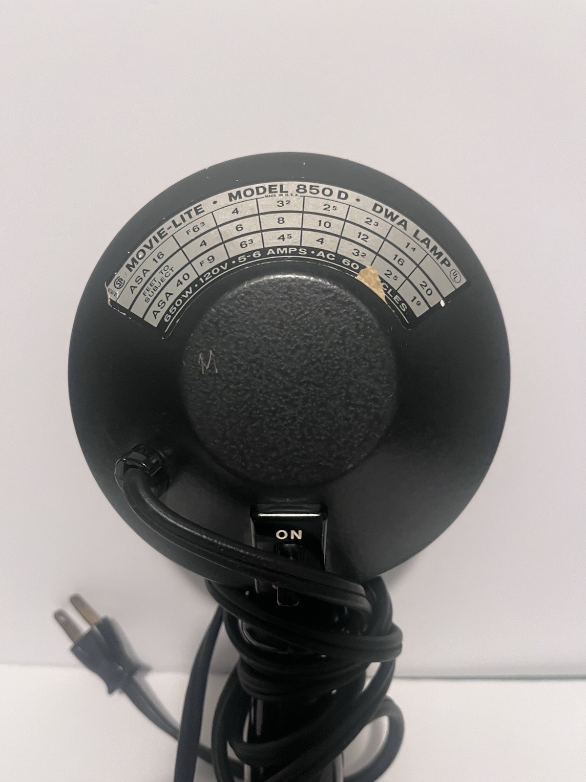 Vintage GE Movie-Lite Model 850 D DWA Lamp Home Movies Works Very Bright 650W A2