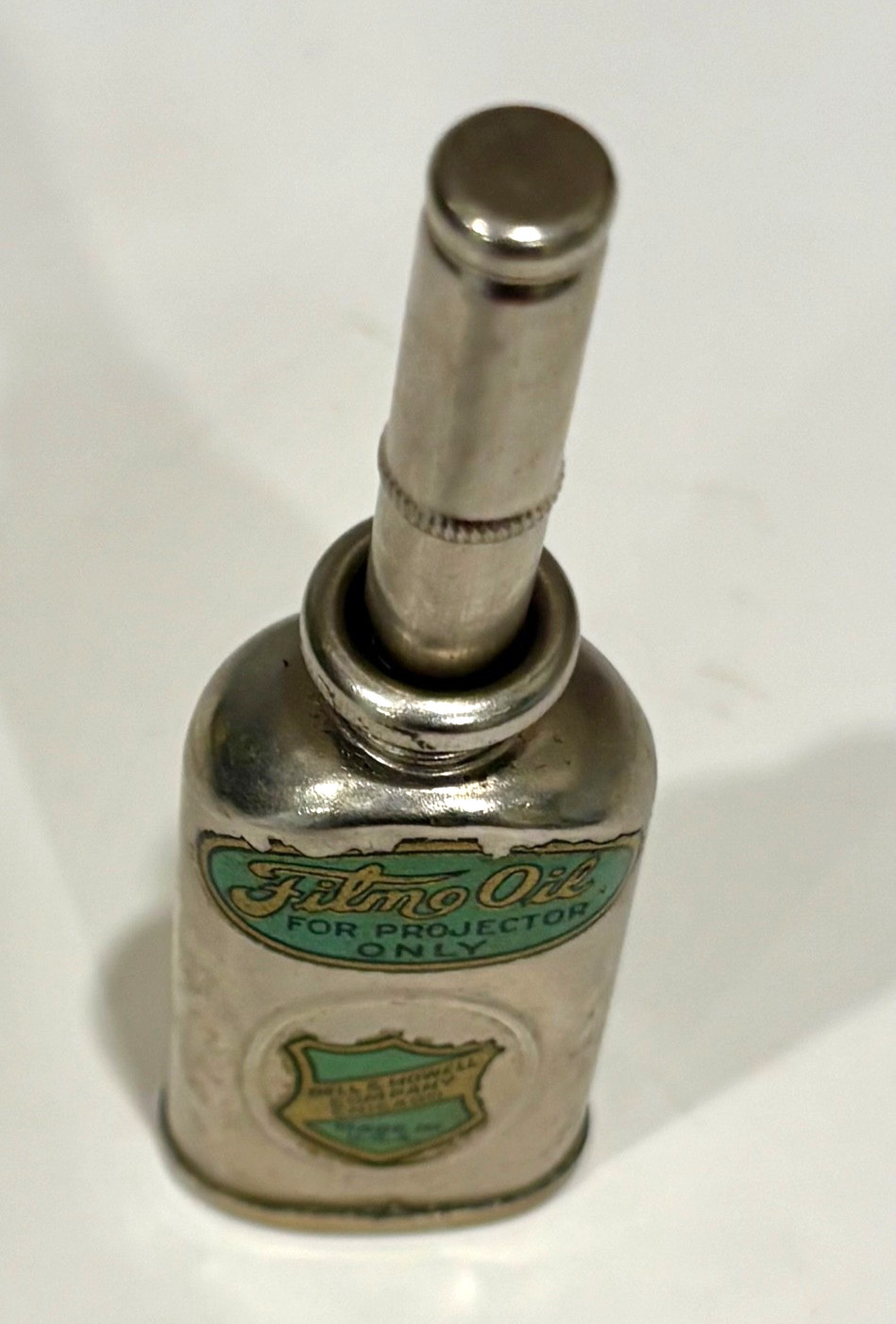 Antique Bell & Howell FILMO Oil Bottle Can for Movie Projector USA Empty